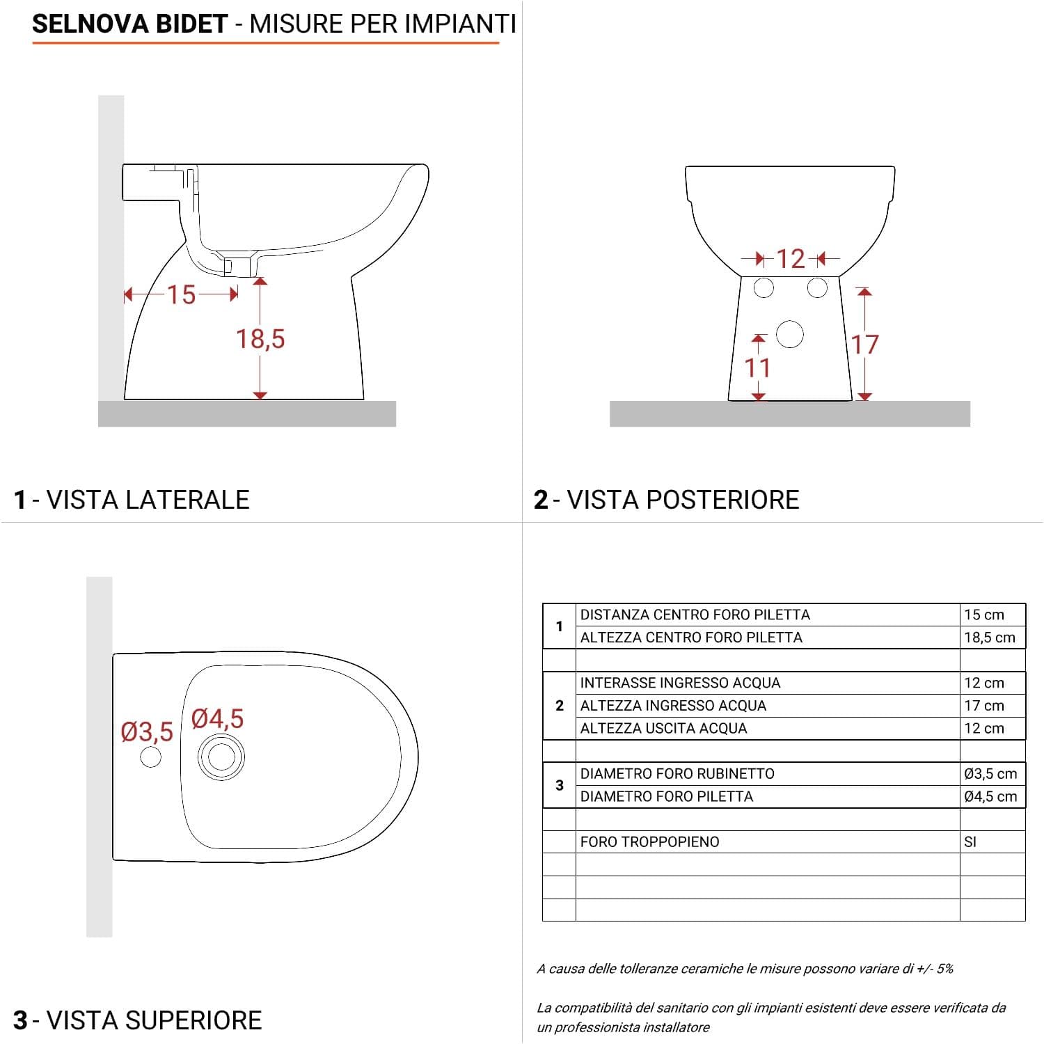Sanitari monoblocco a cacciata rimfree allaccio inferiore Serie Selnova - Geberit