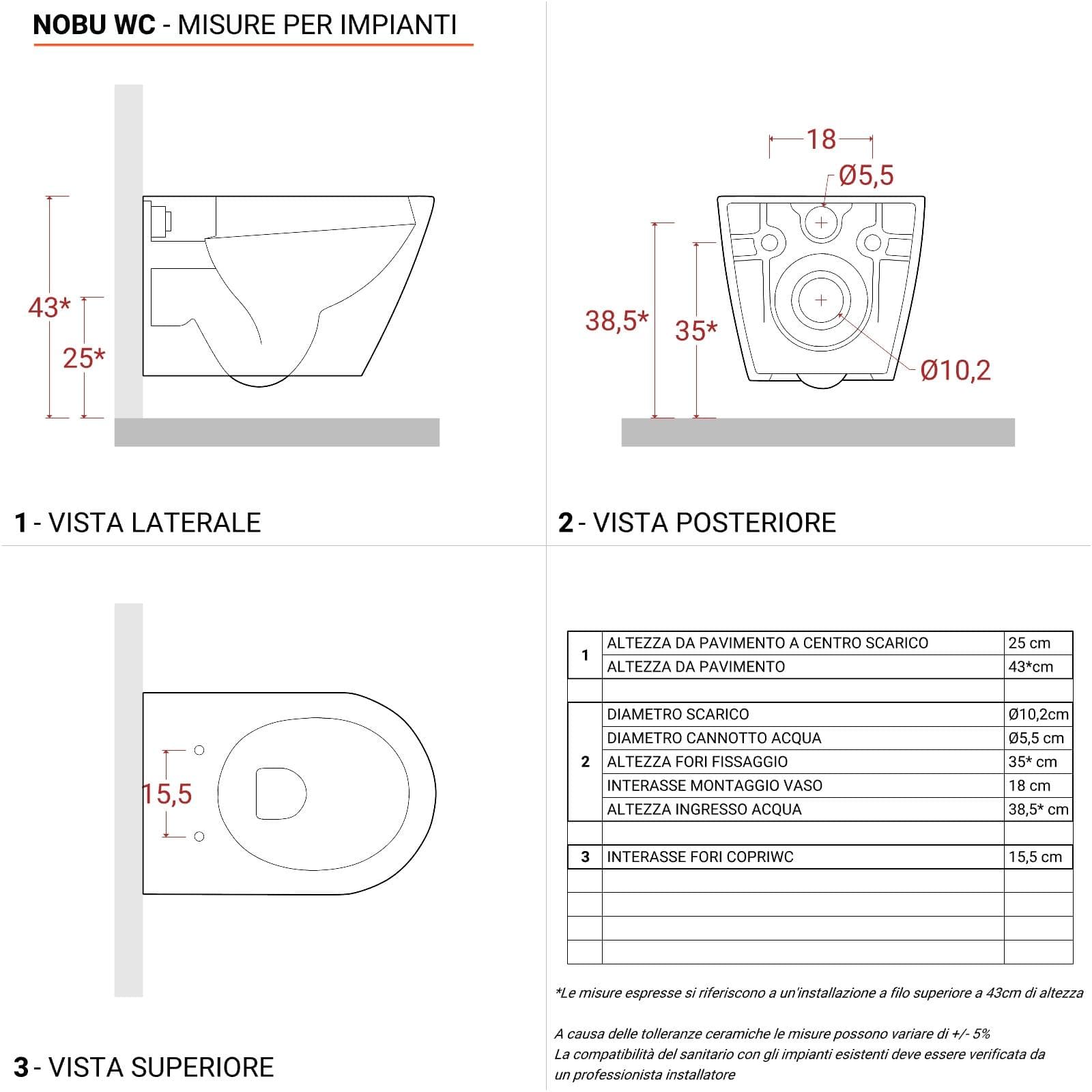 Sanitari rimless sospesi grigio opaco matt con copriwc softclose ultraslim - Nobu
