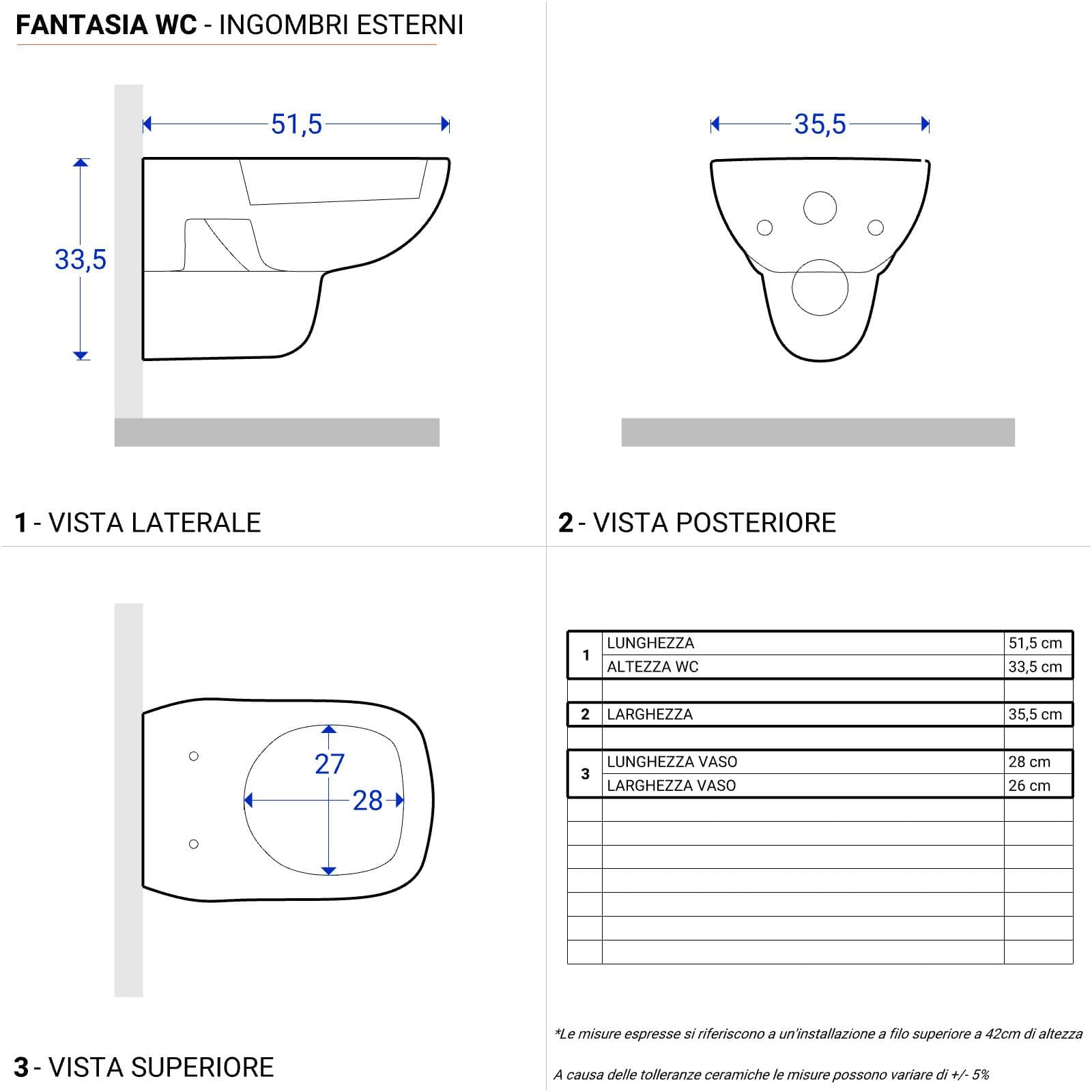 Sanitari sospesi rimfree sedile SoftClose Serie Fantasia - Geberit