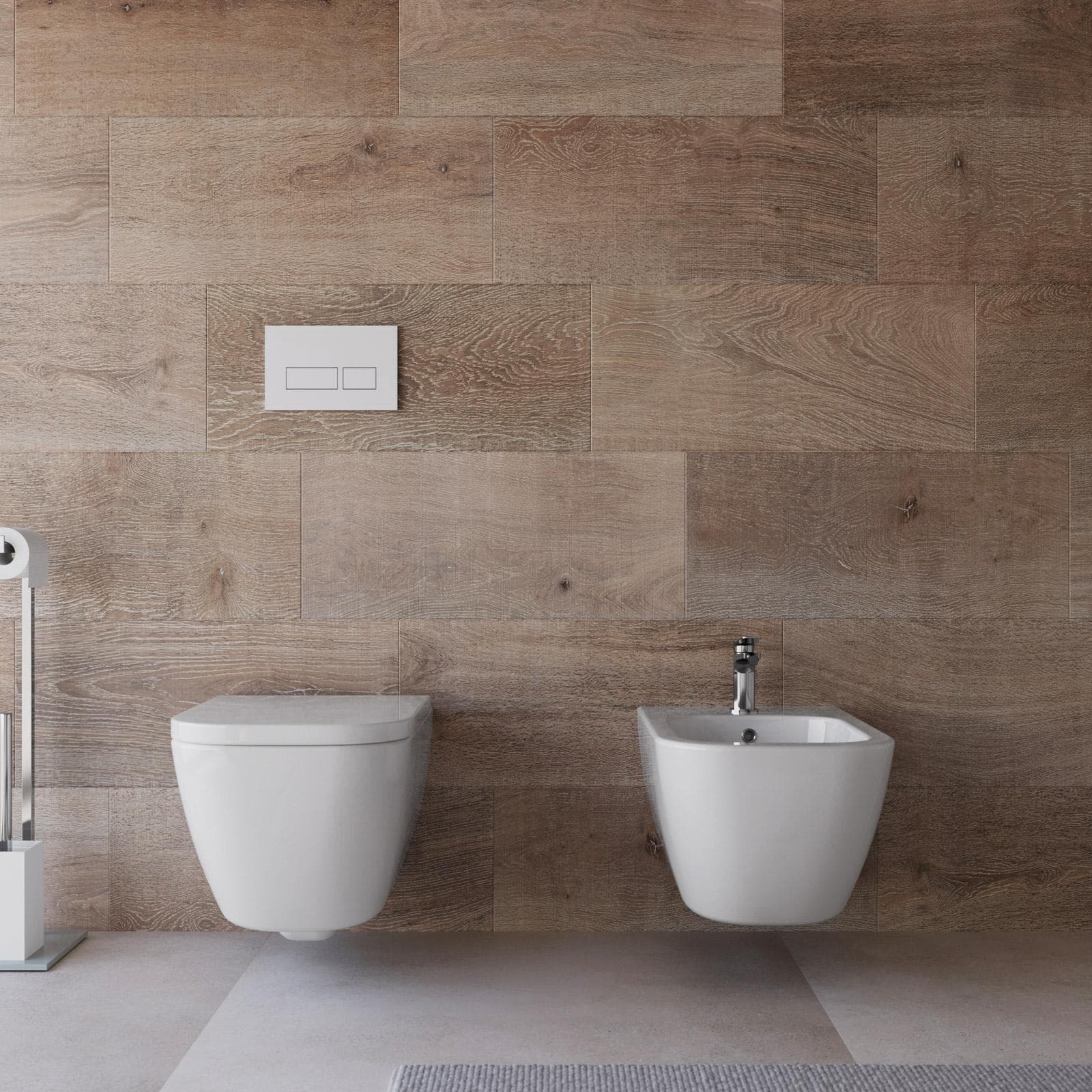 Sanitari sospesi in ceramica con sedile avvolgente soft-close bianco - Kira Evo