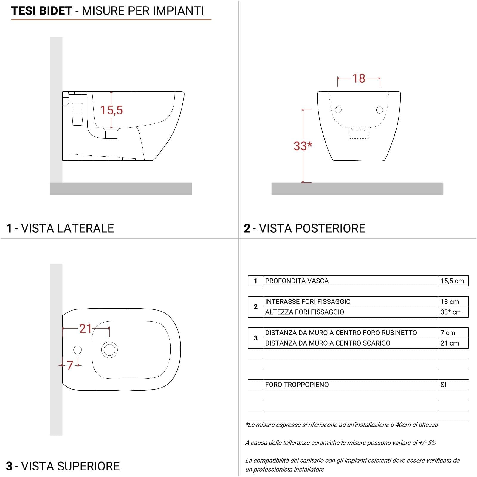 Sanitari sospeso in ceramica - Tesi di Ideal Standard
