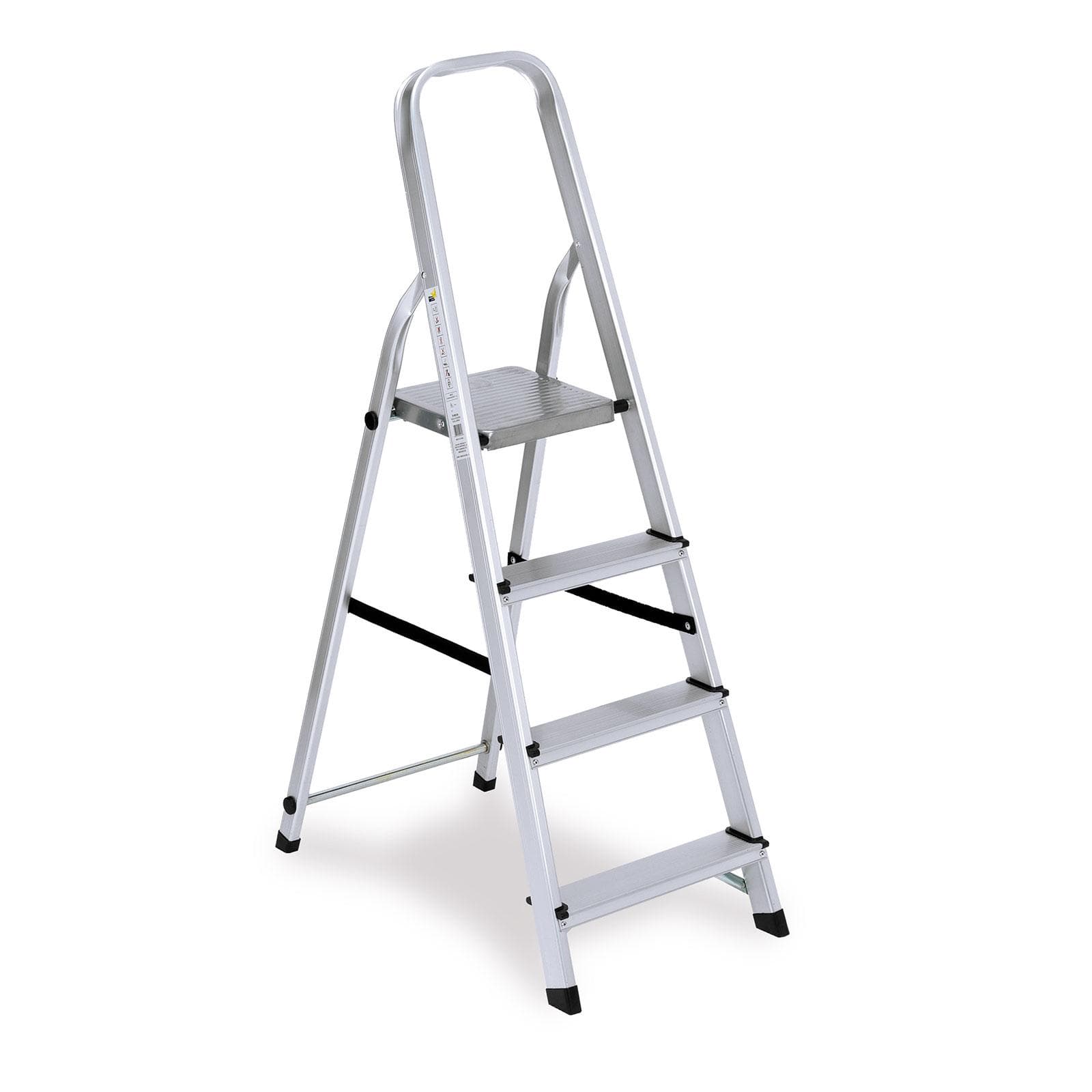 Scala domestica 4 gradini antiscivolo fascia antidivaricamento e gancio di sicurezza