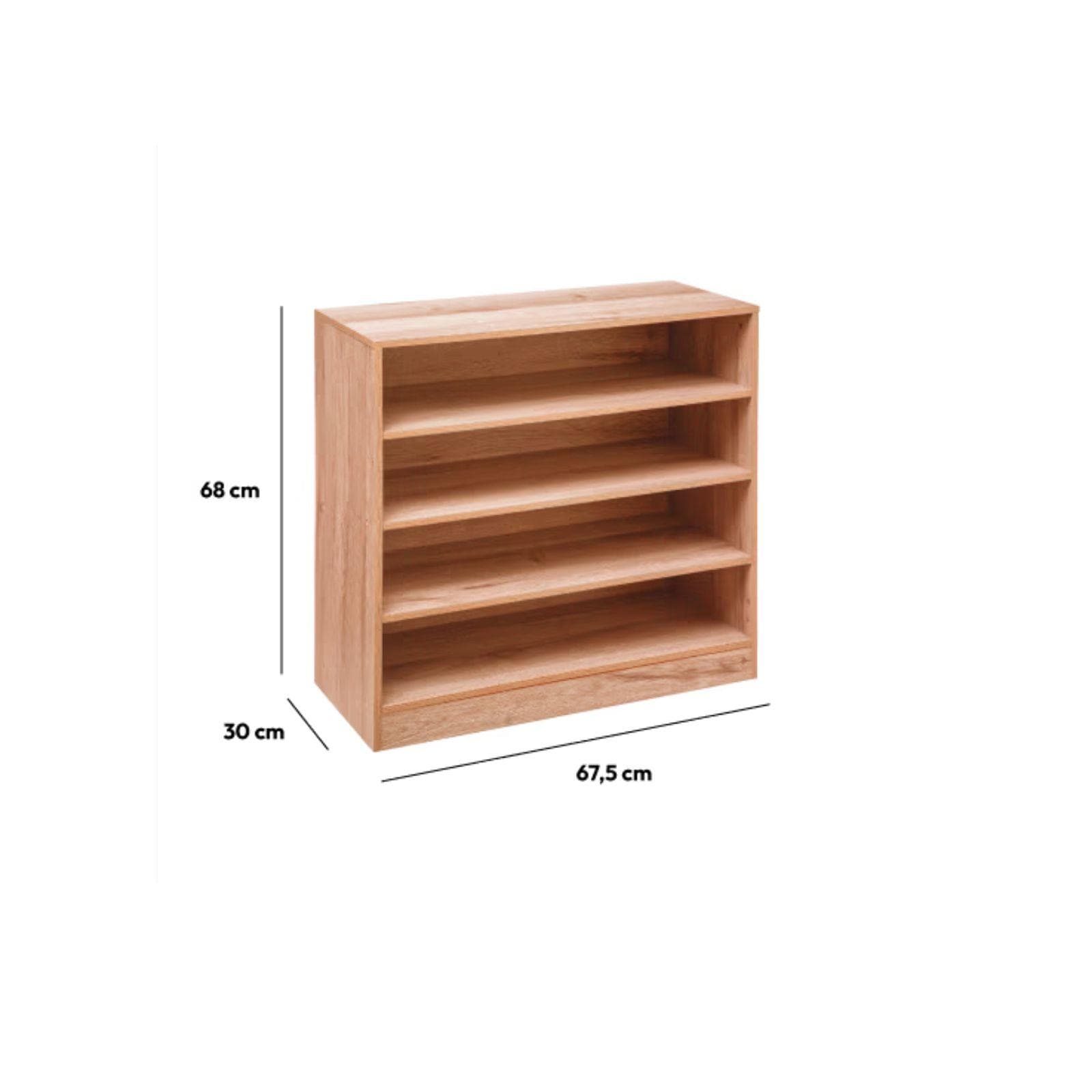 Scarpiera a giorno 68x68h cm effetto rovere - Arcadya