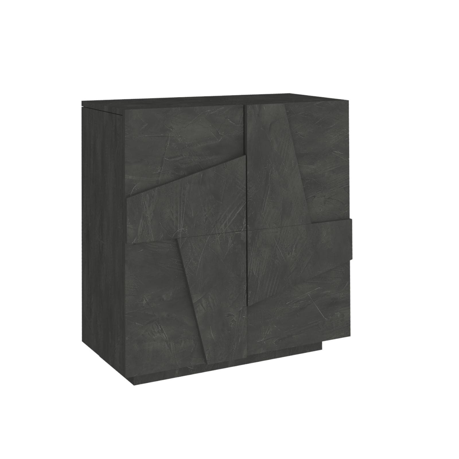Scarpiera 81x86h cm con 2 ante in legno color ardesia - Sharps