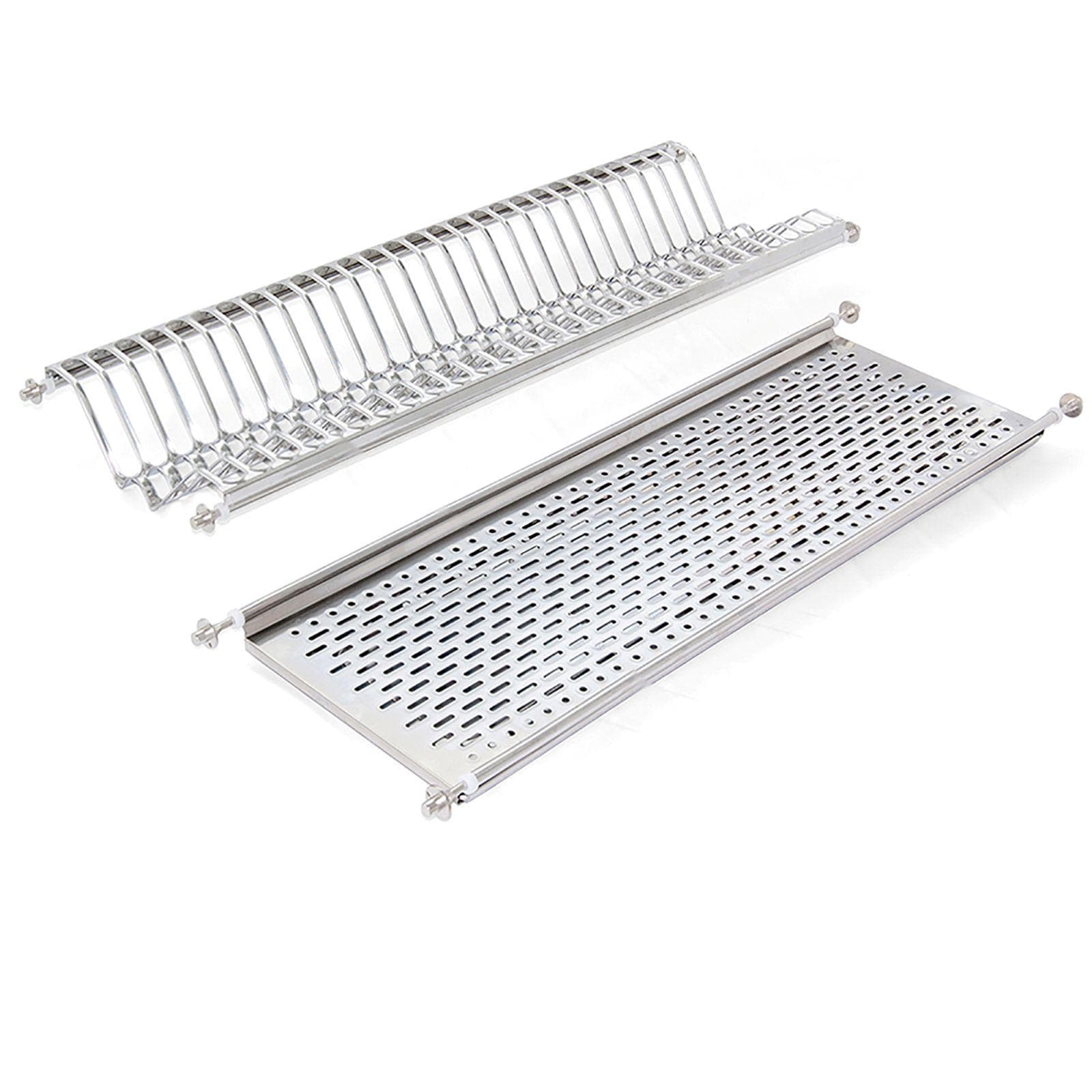 Scolapiatti in acciaio inossidabile con salvagocce per pensili da 80 cm - Slined