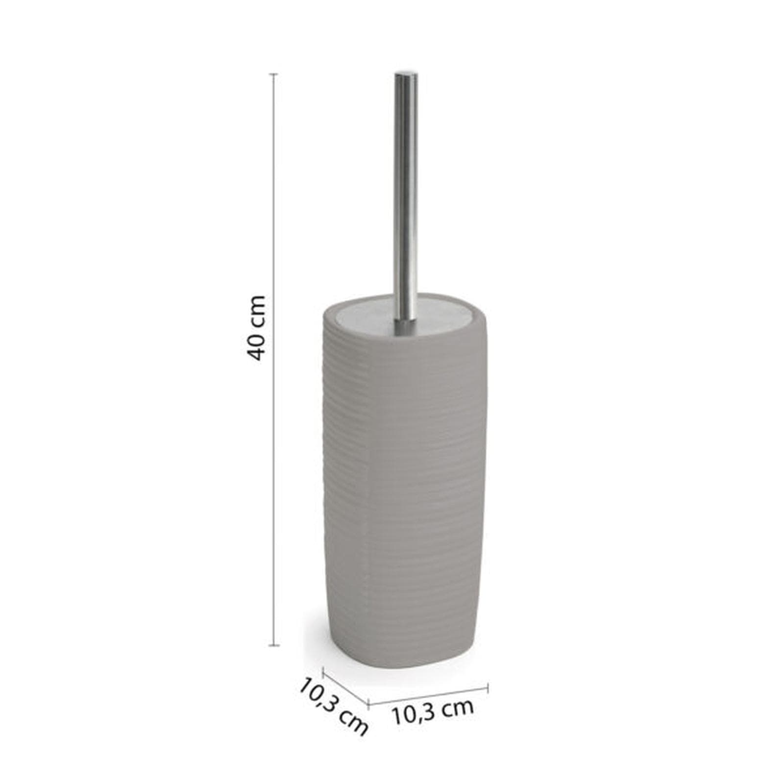 Portascopino da appoggio in ceramica grigio - Kelly di Gedy