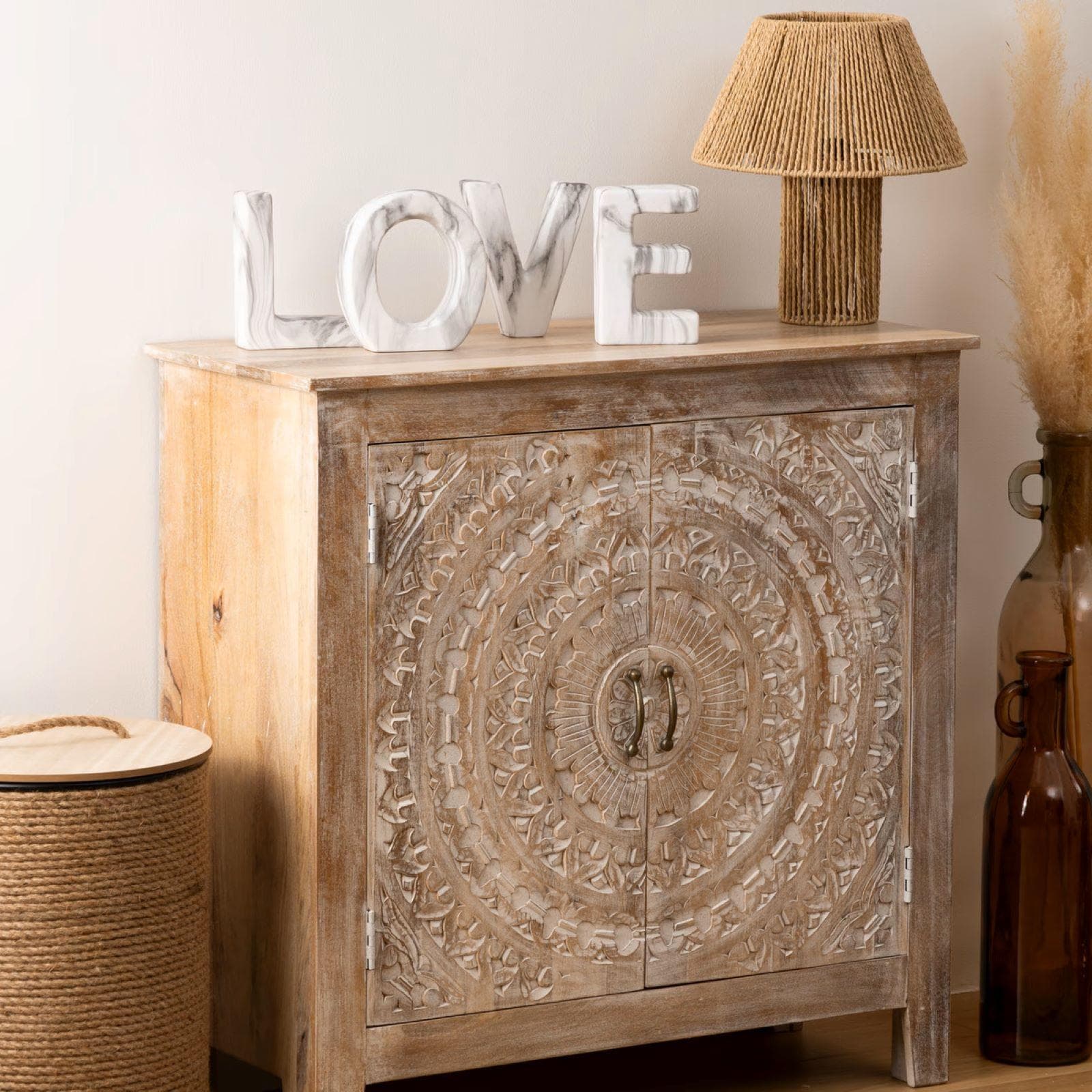 Scritta decorativa 12h cm Love in ceramica effetto marmo