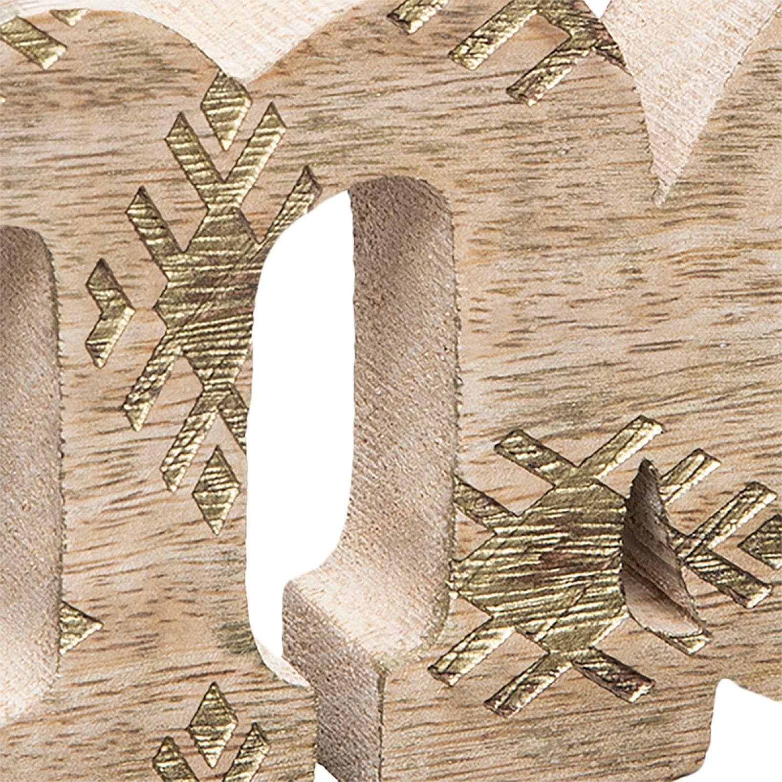 Scritta decorativa 30x10h cm Amour in legno di mango naturale