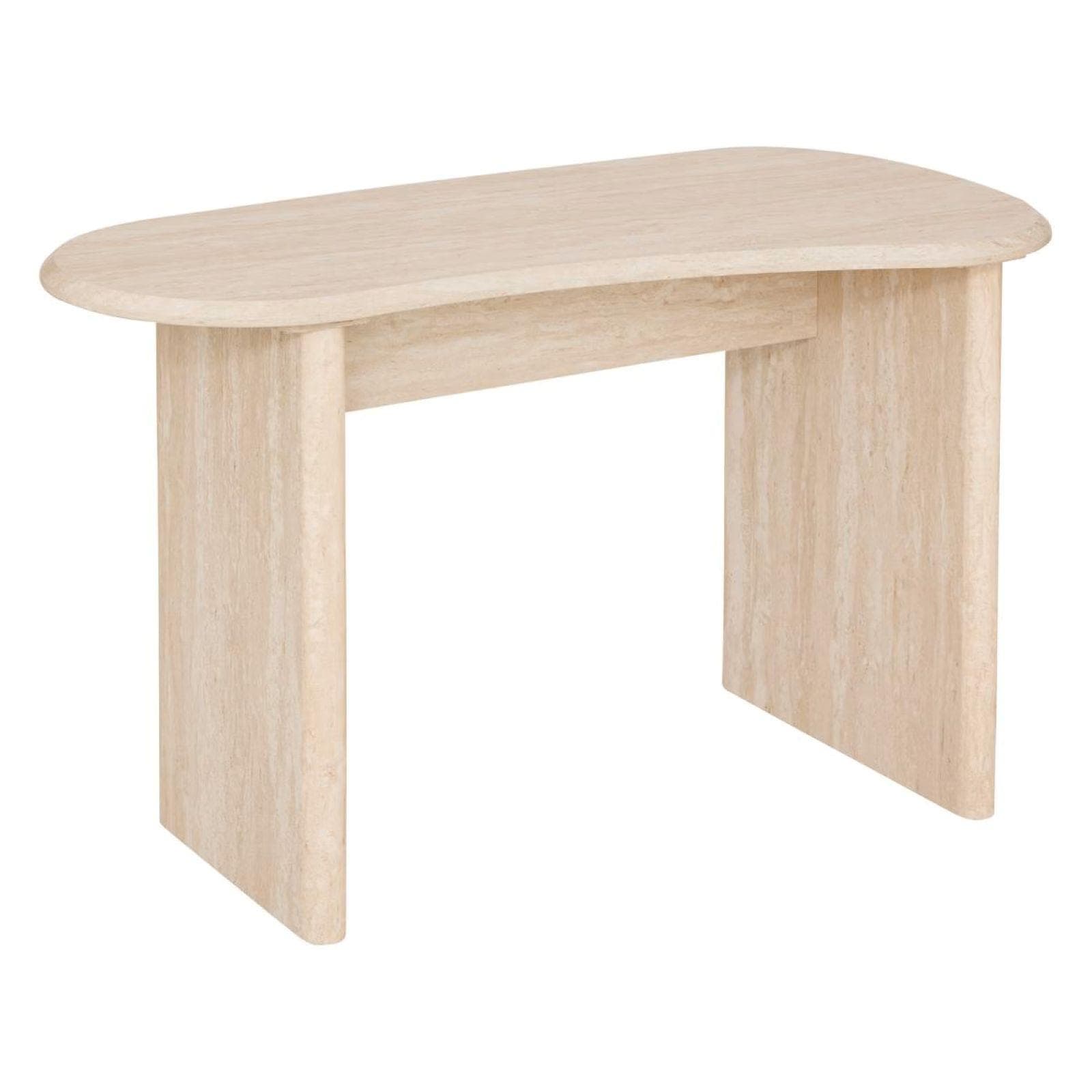 Scrivania 120x60 cm in legno effetto travertino beige - Thayla