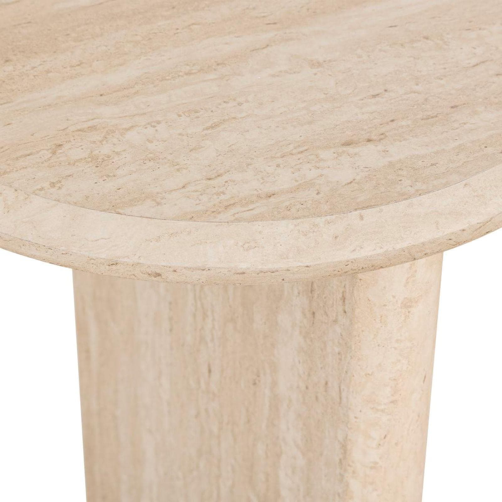 Scrivania 120x60 cm in legno effetto travertino beige - Thayla