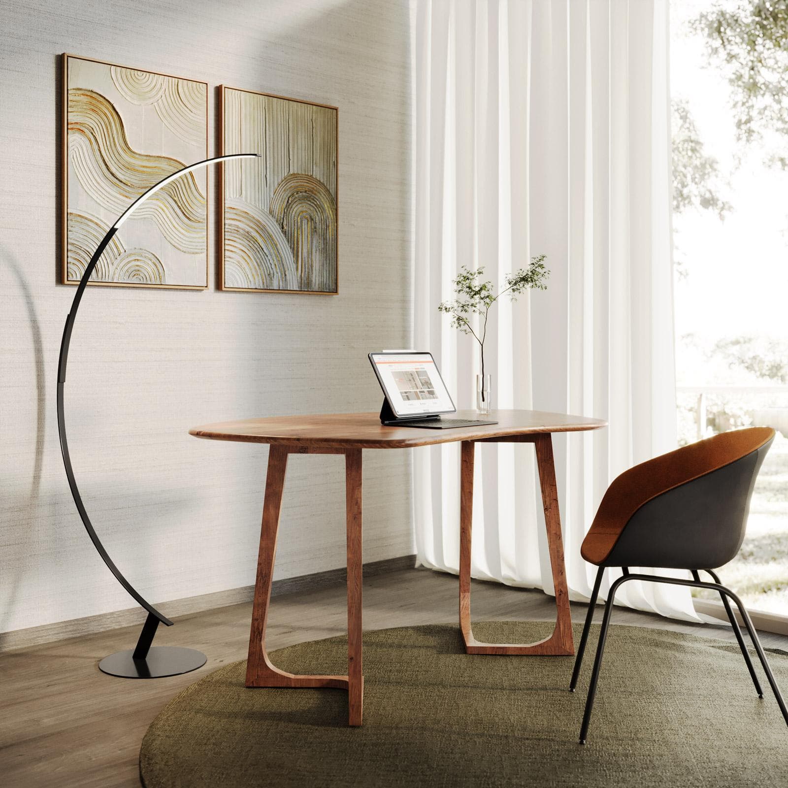 Scrivania 140x90 cm in legno di acacia naturale - Cassia