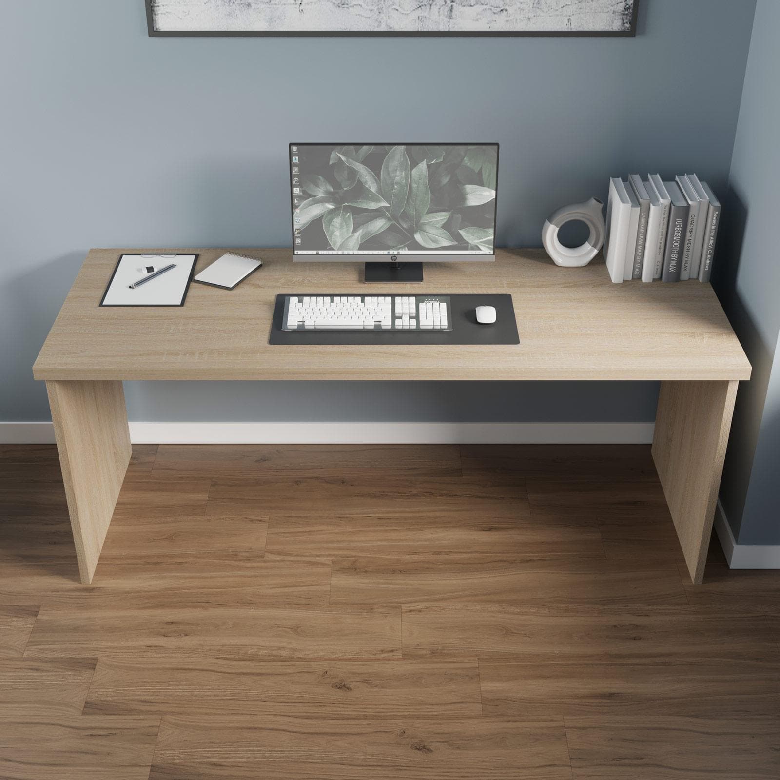 Scrivania 180x70 cm in legno rovere con spessore top da 38 mm - Fritz