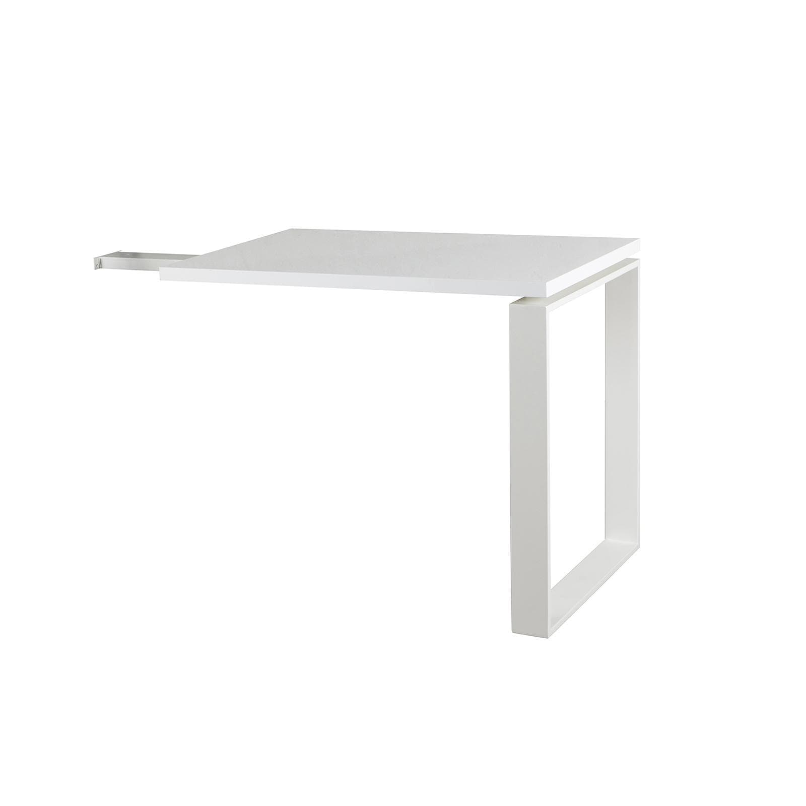 Scrivania angolare 170x170 cm top bianco lucido da 30 mm e gambe in metallo - Homely office