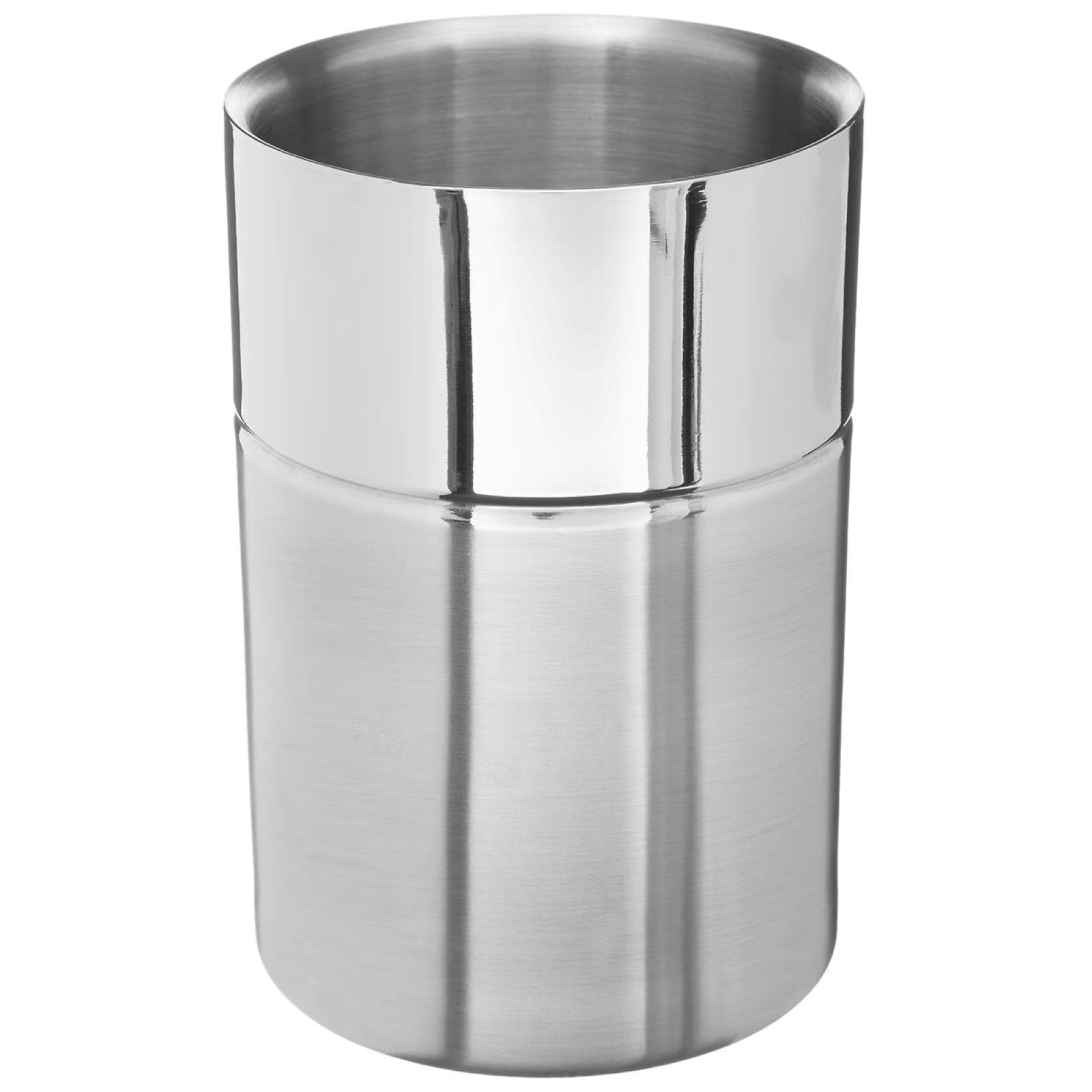 Secchio per bottiglie rotondo 12 cm in acciaio inox cromo