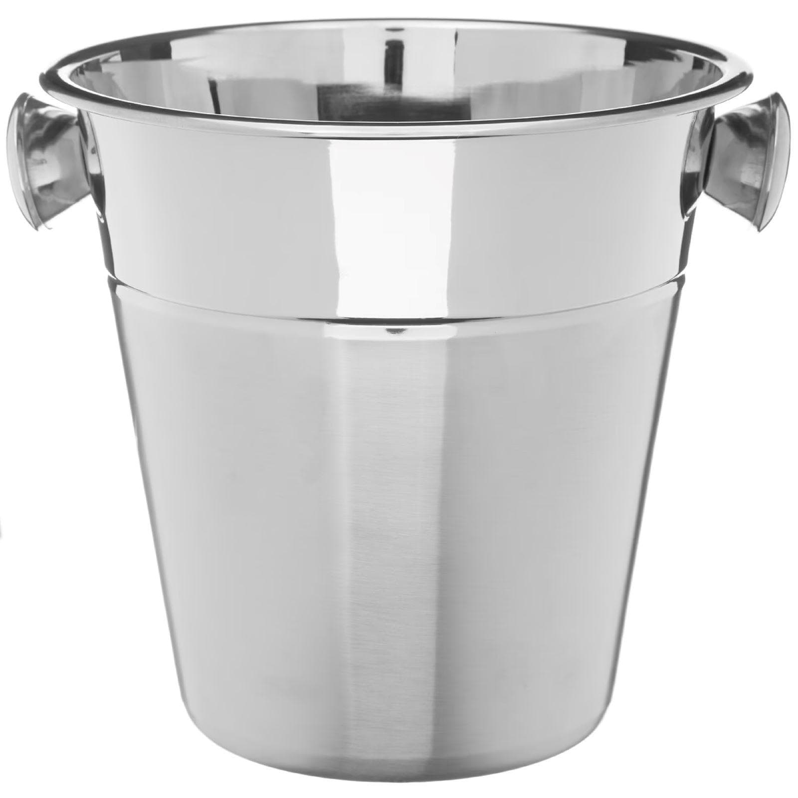Secchio per bottiglie rotondo 22 cm in acciaio inox cromo