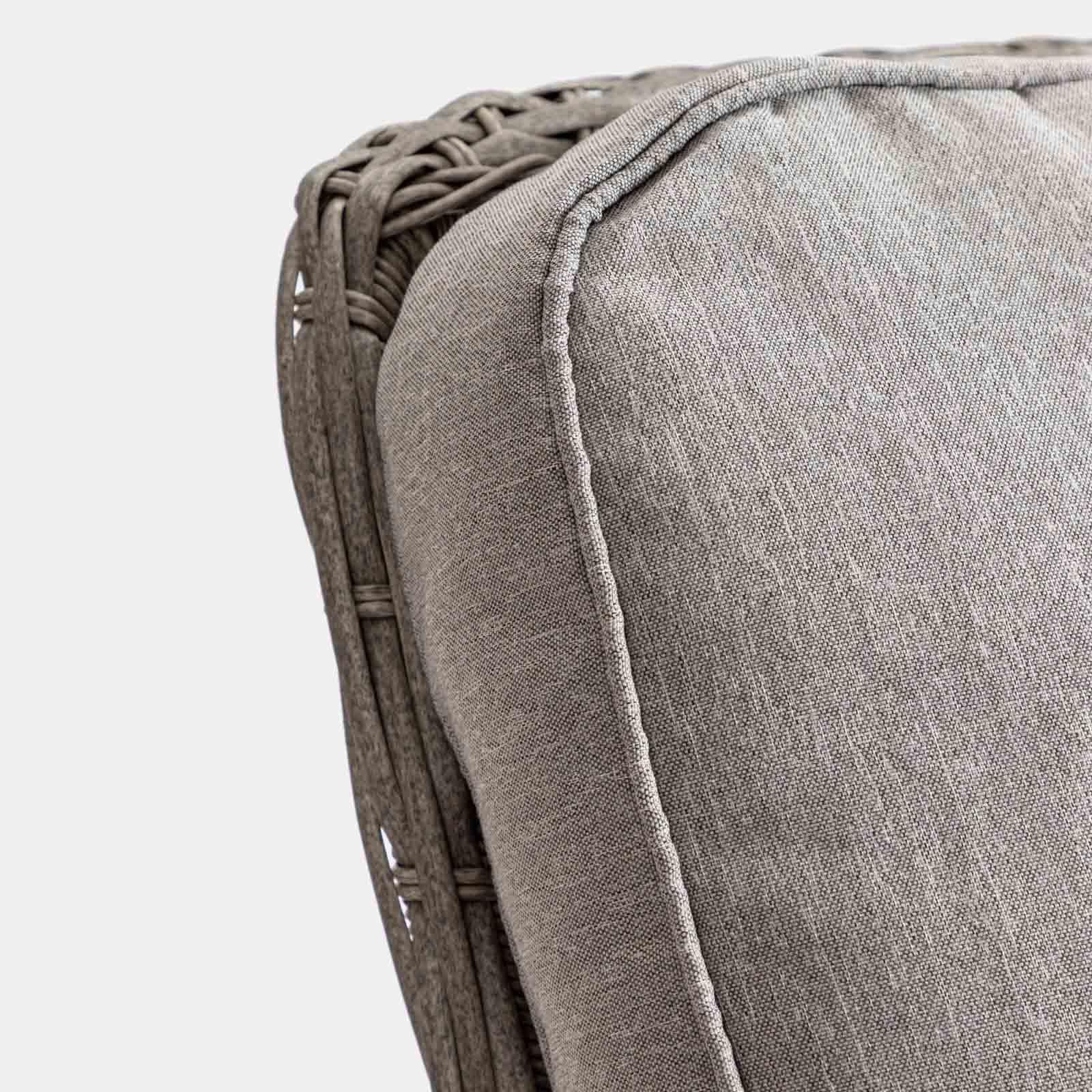 Sedia a dondolo in polyrattan grigio con cuscino grigio - Irmas