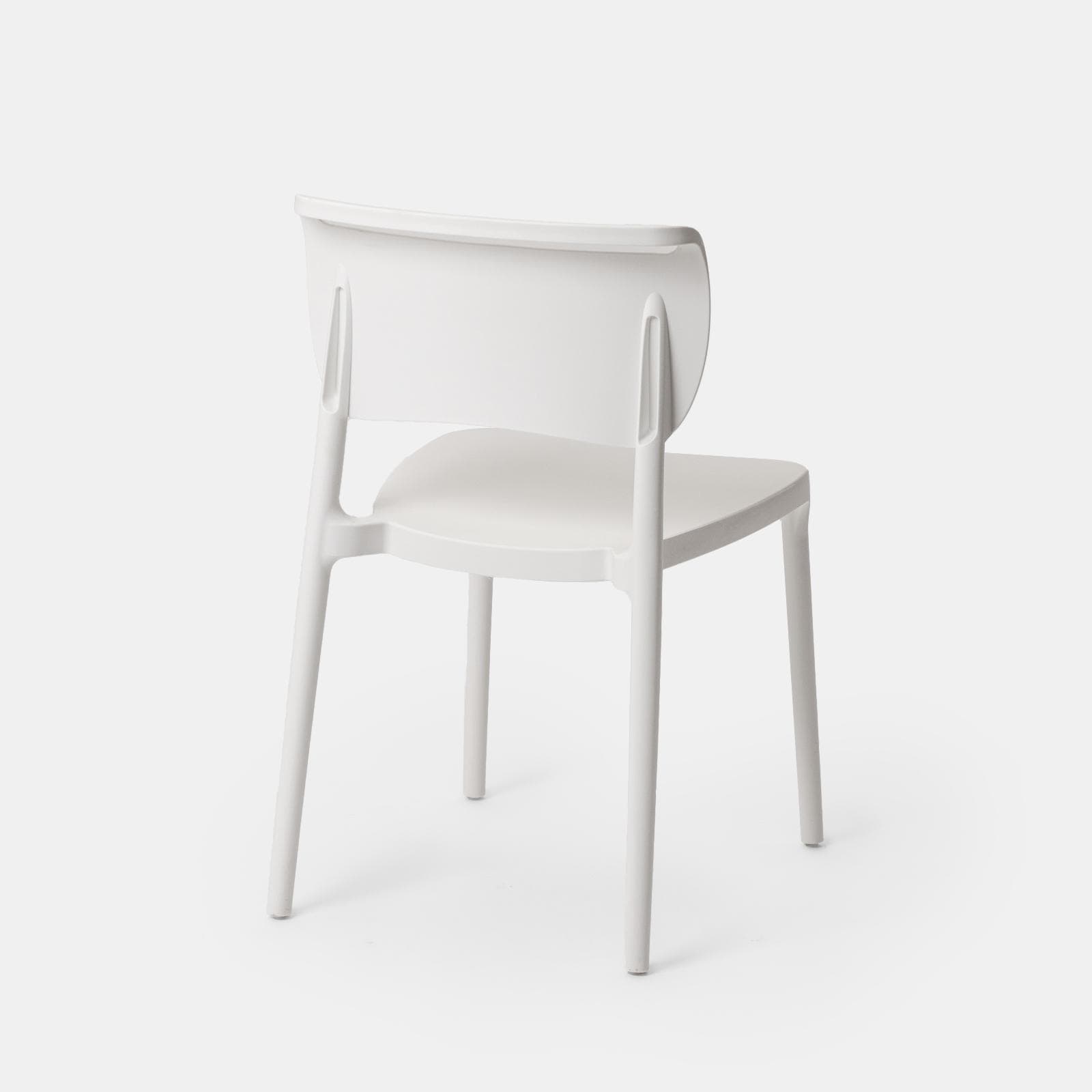 Sedia da giardino impilabile in polipropilene bianco - Clyde