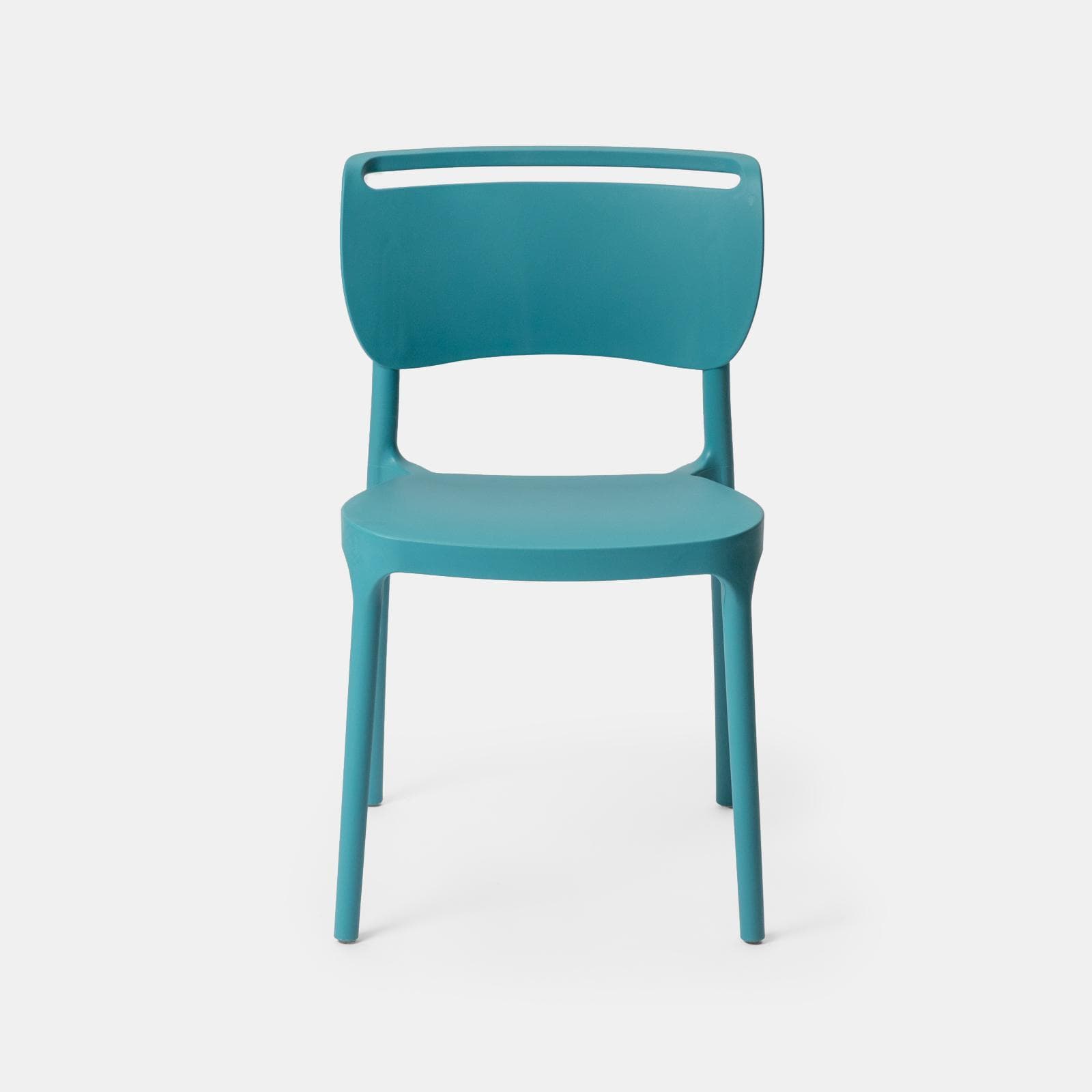 Sedia da giardino impilabile in polipropilene blu maldive - Clyde