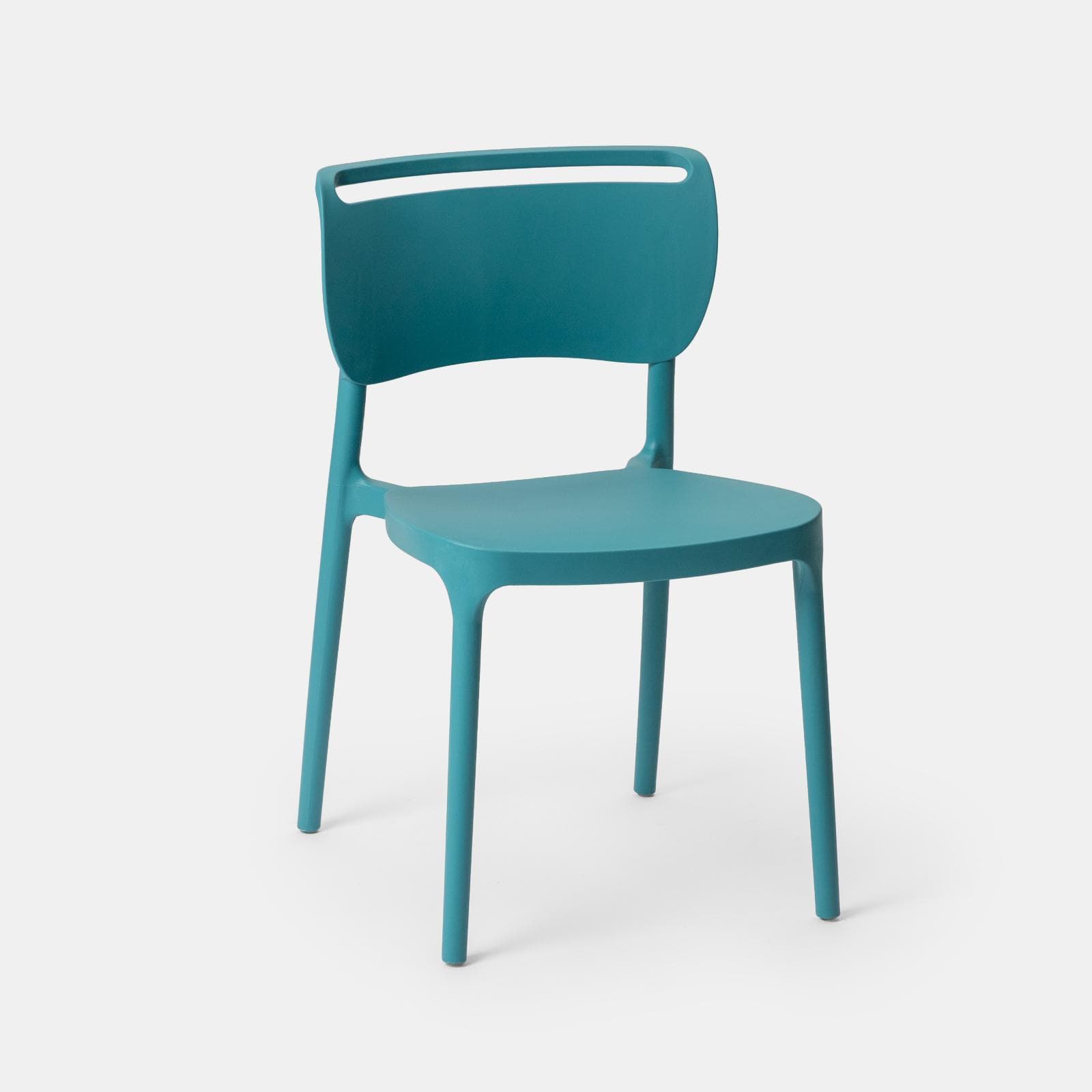 Sedia da giardino impilabile in polipropilene blu maldive - Clyde
