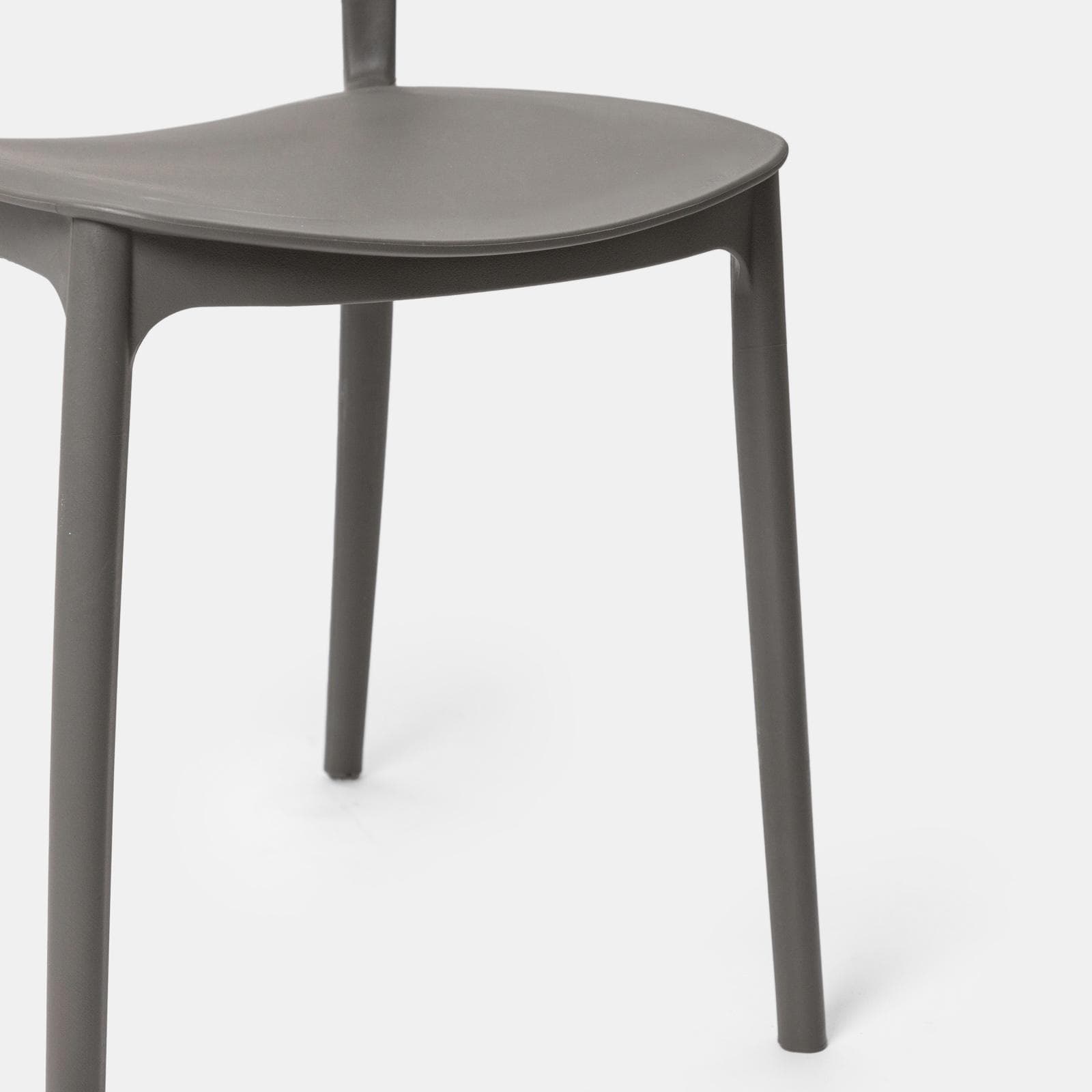 Sedia da giardino impilabile in polipropilene grigio - Arabella
