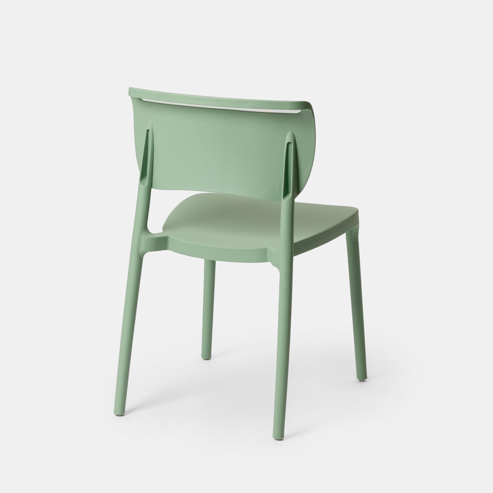 Sedia da giardino impilabile in polipropilene verde giada - Clyde
