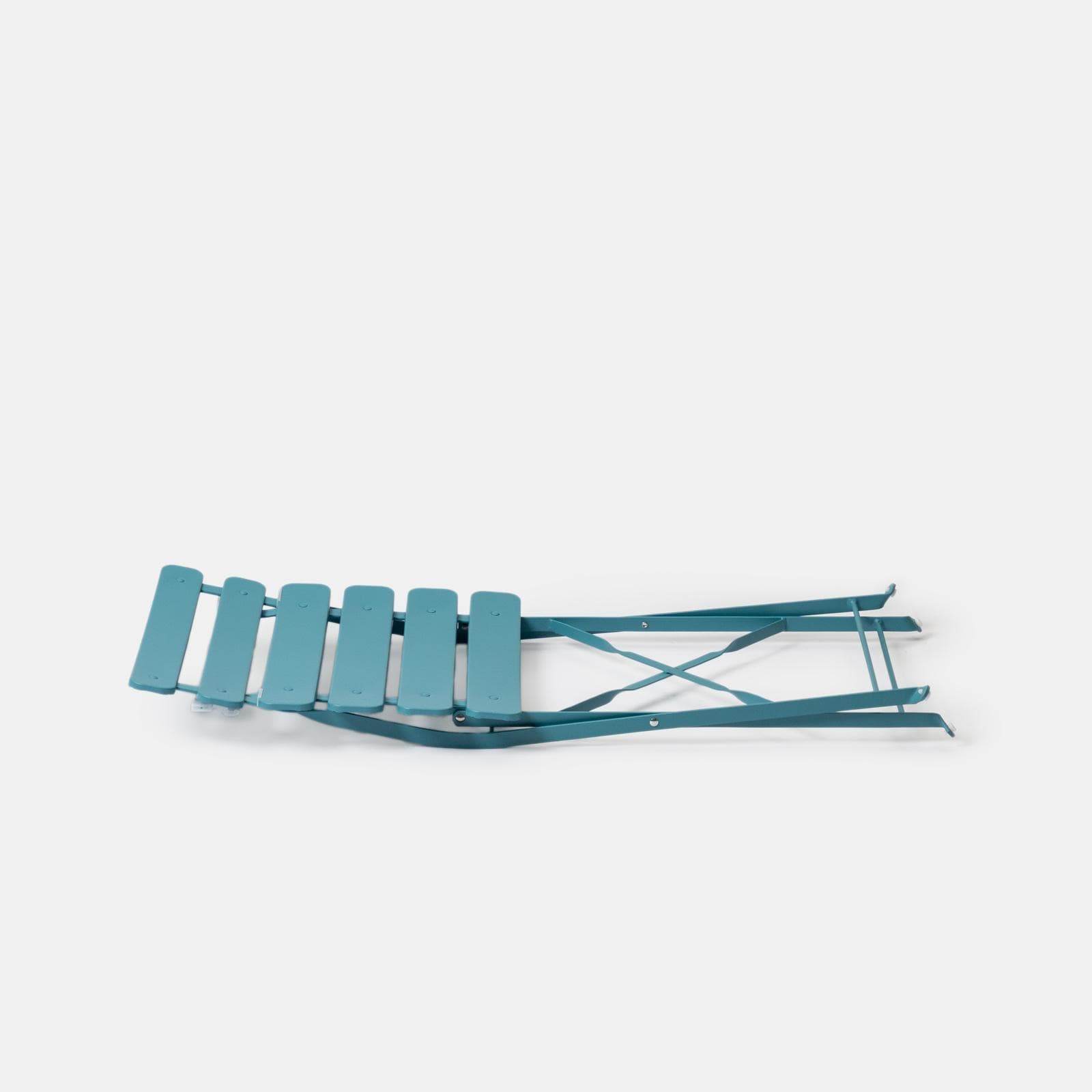 Sedia da giardino pieghevole in metallo blu pavone - Atelier