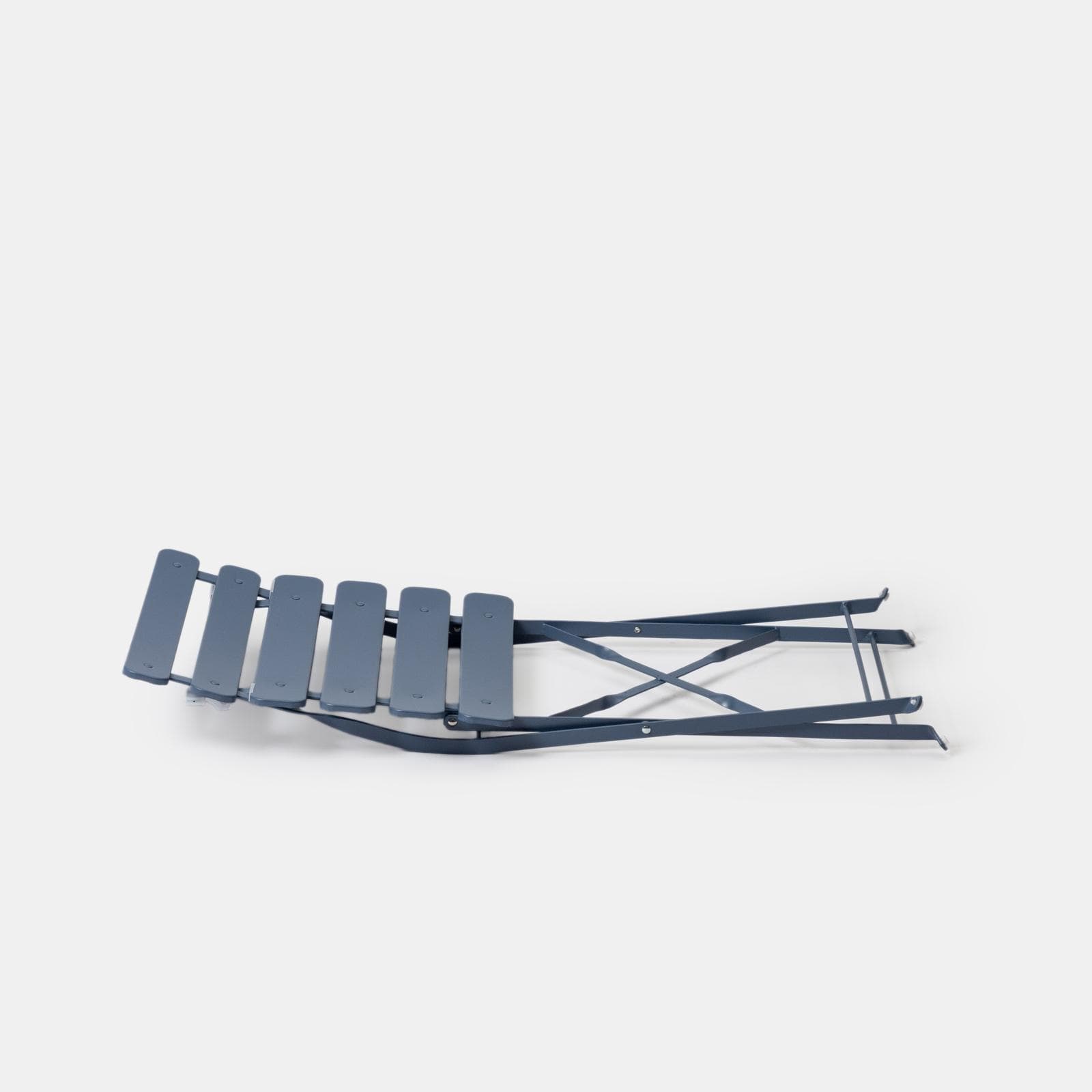 Sedia da giardino pieghevole in metallo blu ardesia - Atelier