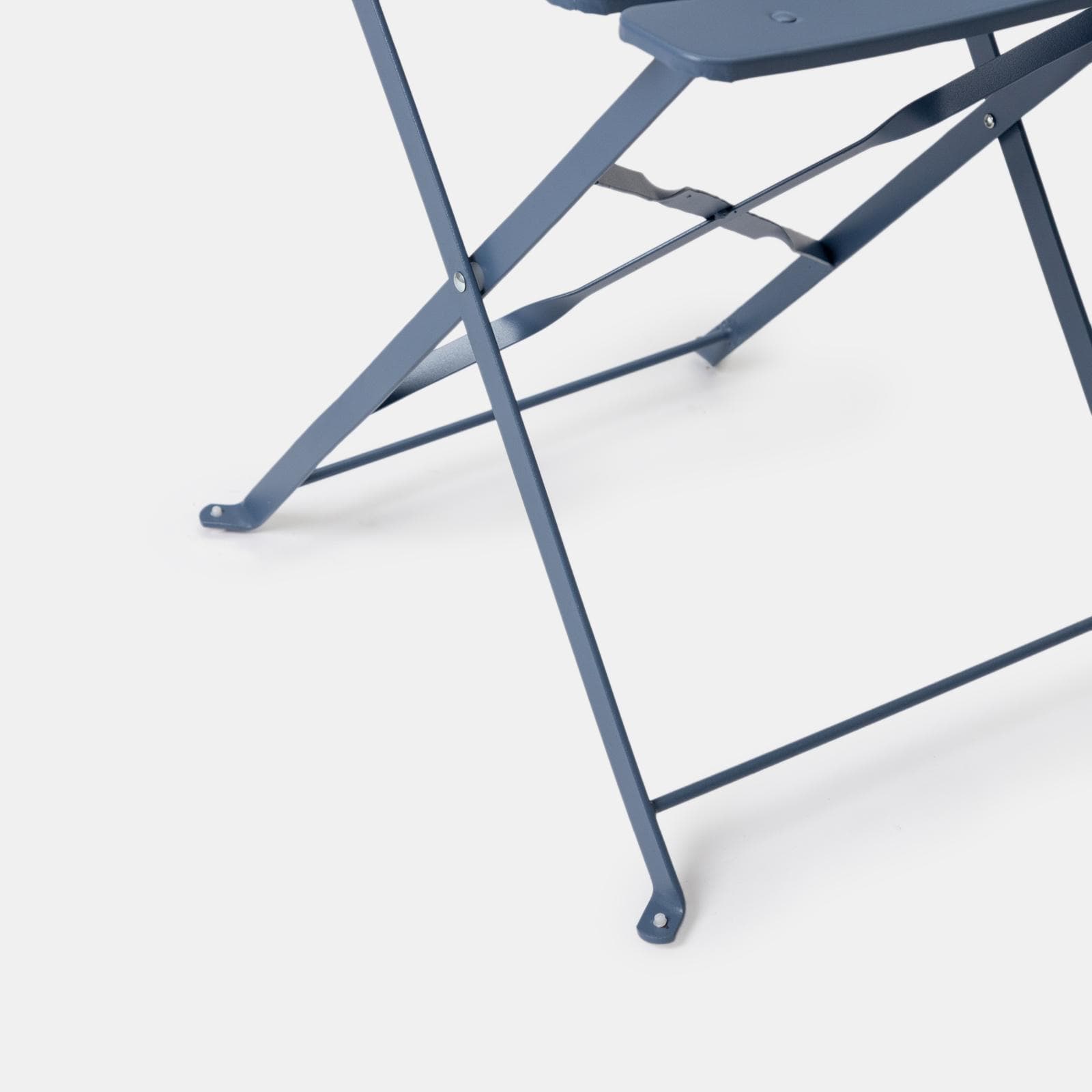 Sedia da giardino pieghevole in metallo blu ardesia - Atelier