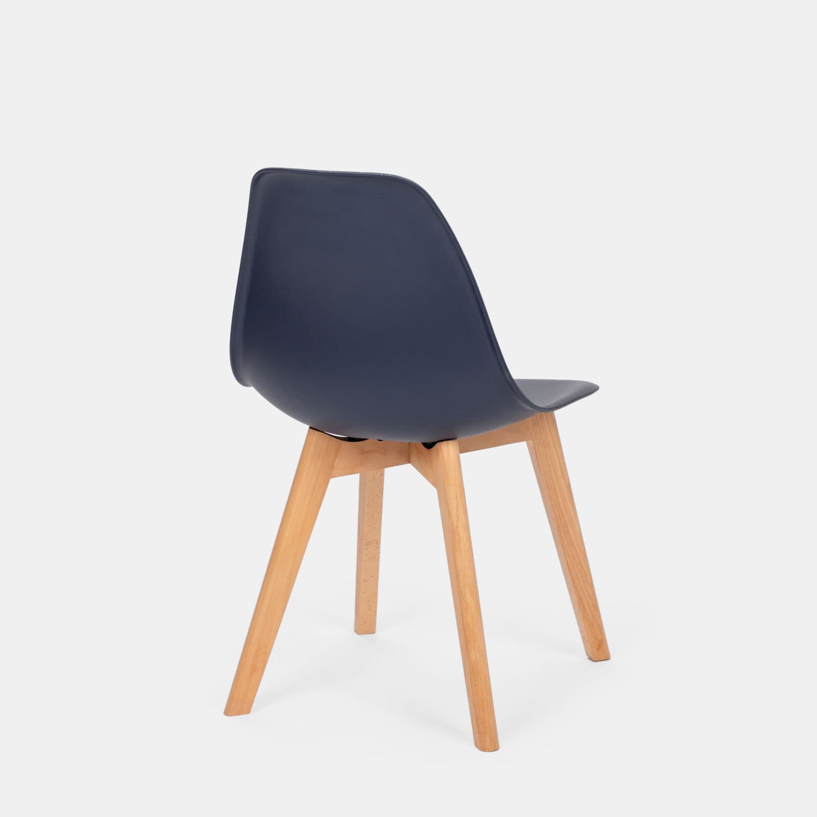 Sedia da interni blu con gambe in legno - Alborg