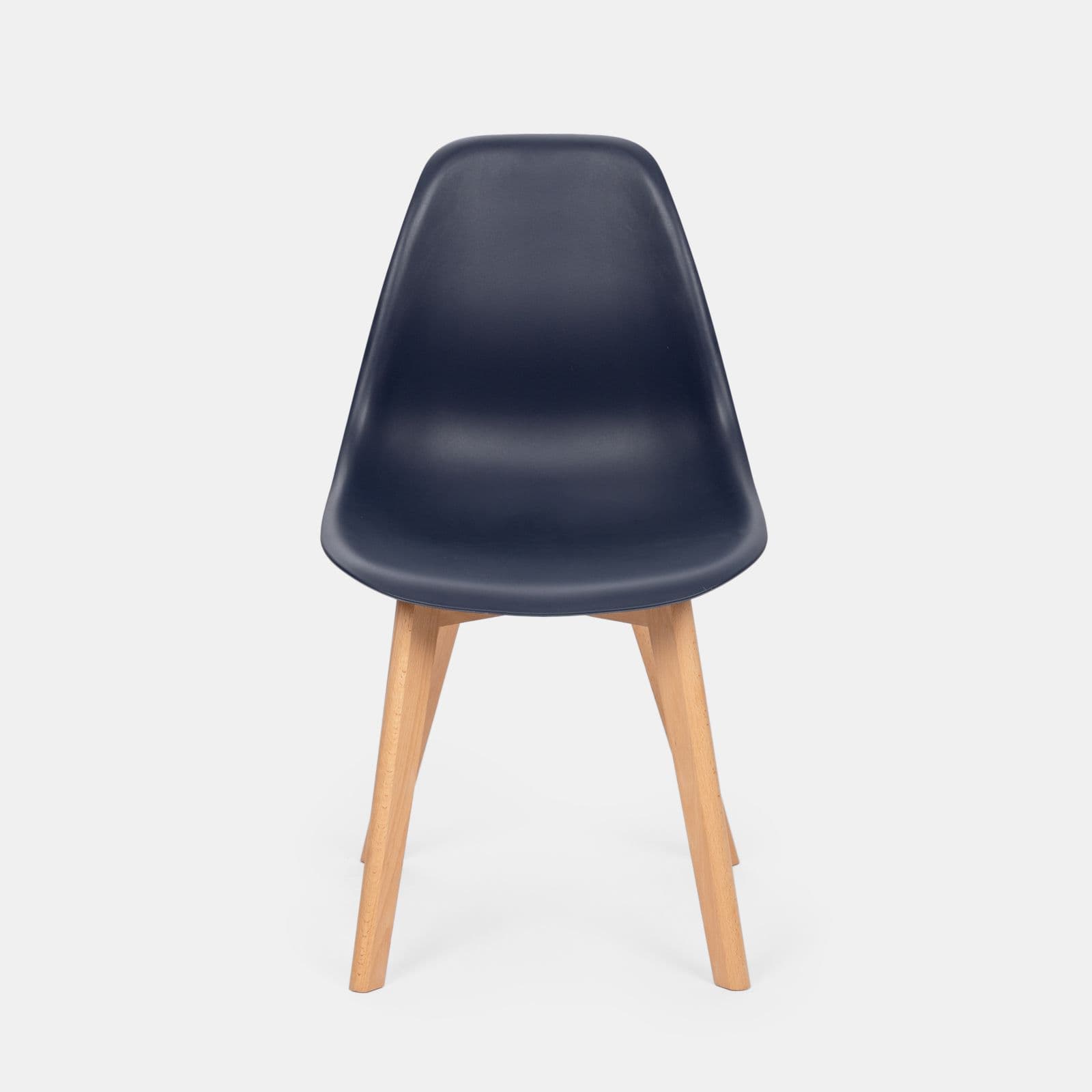 Sedia da interni blu con gambe in legno - Alborg