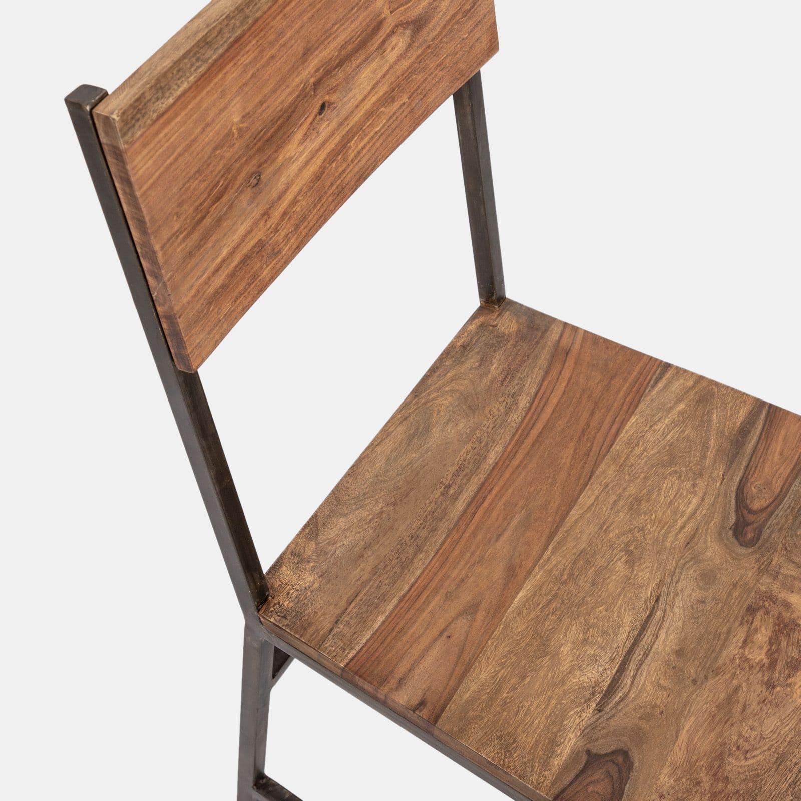 Sedia da interni in legno con gambe nere - Freia Acacia