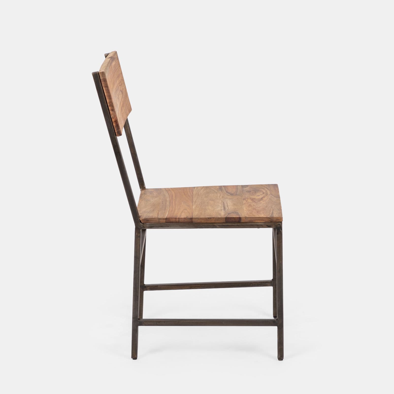 Sedia da interni in legno con gambe nere - Freia Acacia