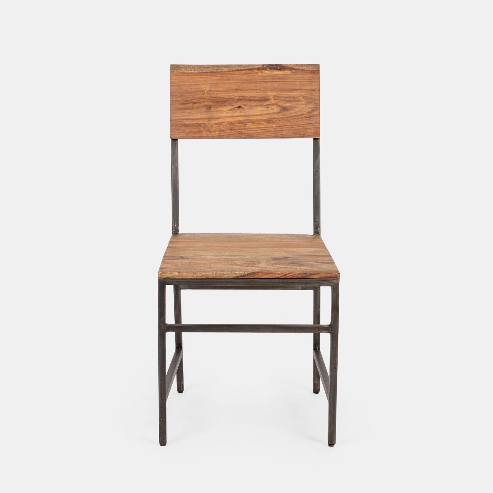 Sedia da interni in legno con gambe nere - Freia Acacia