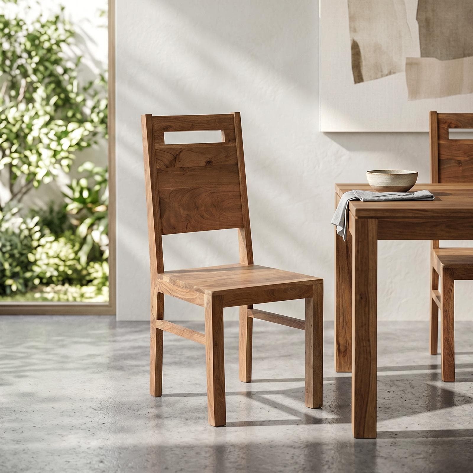 Sedia da interni in legno di acacia - Freia Acacia