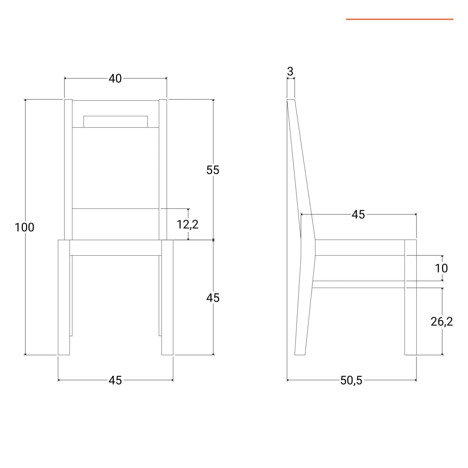 Sedia da interni in legno di acacia - Freia Acacia