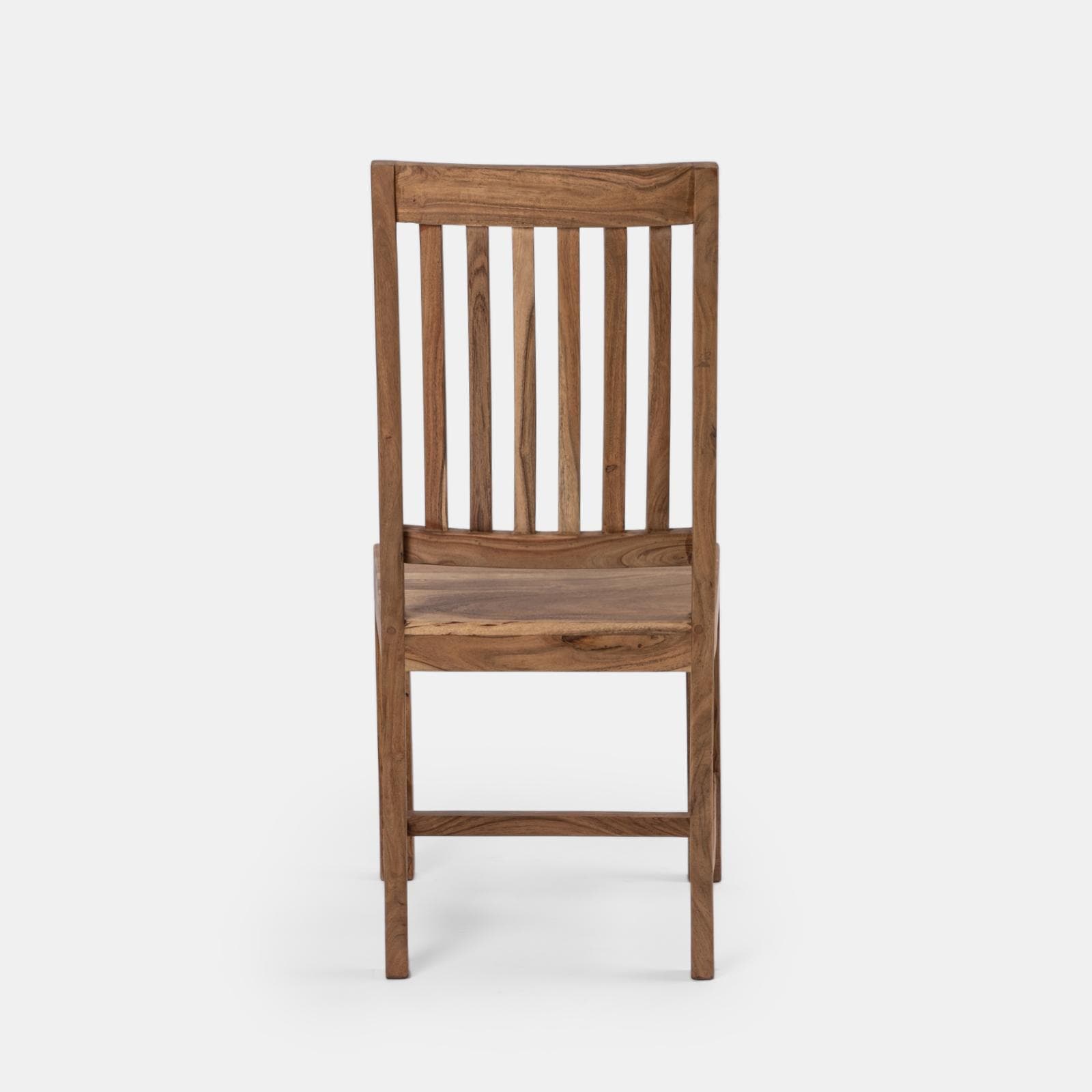 Sedia da interno in legno con schienale a doghe - Freia Acacia