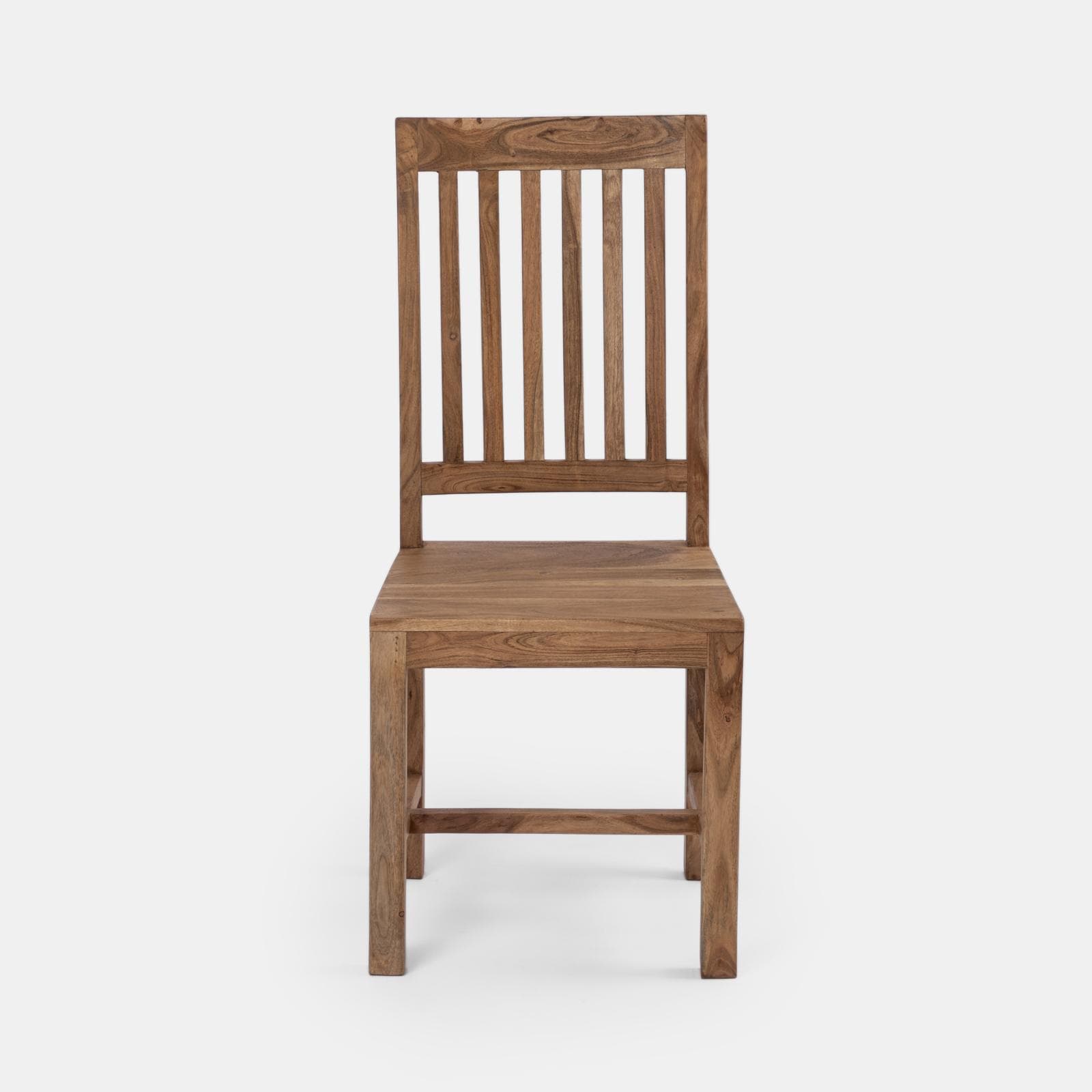 Sedia da interno in legno con schienale a doghe - Freia Acacia