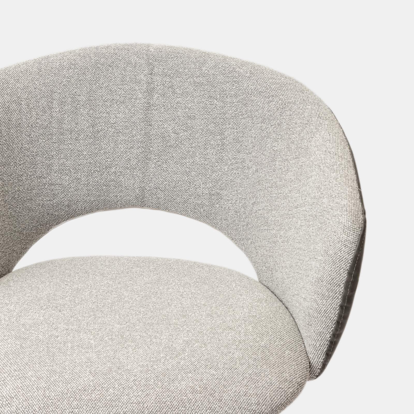 Sedia girevole da ufficio in tessuto effetto maglia grigio chiaro con schienale in similpelle grigio - Valzer