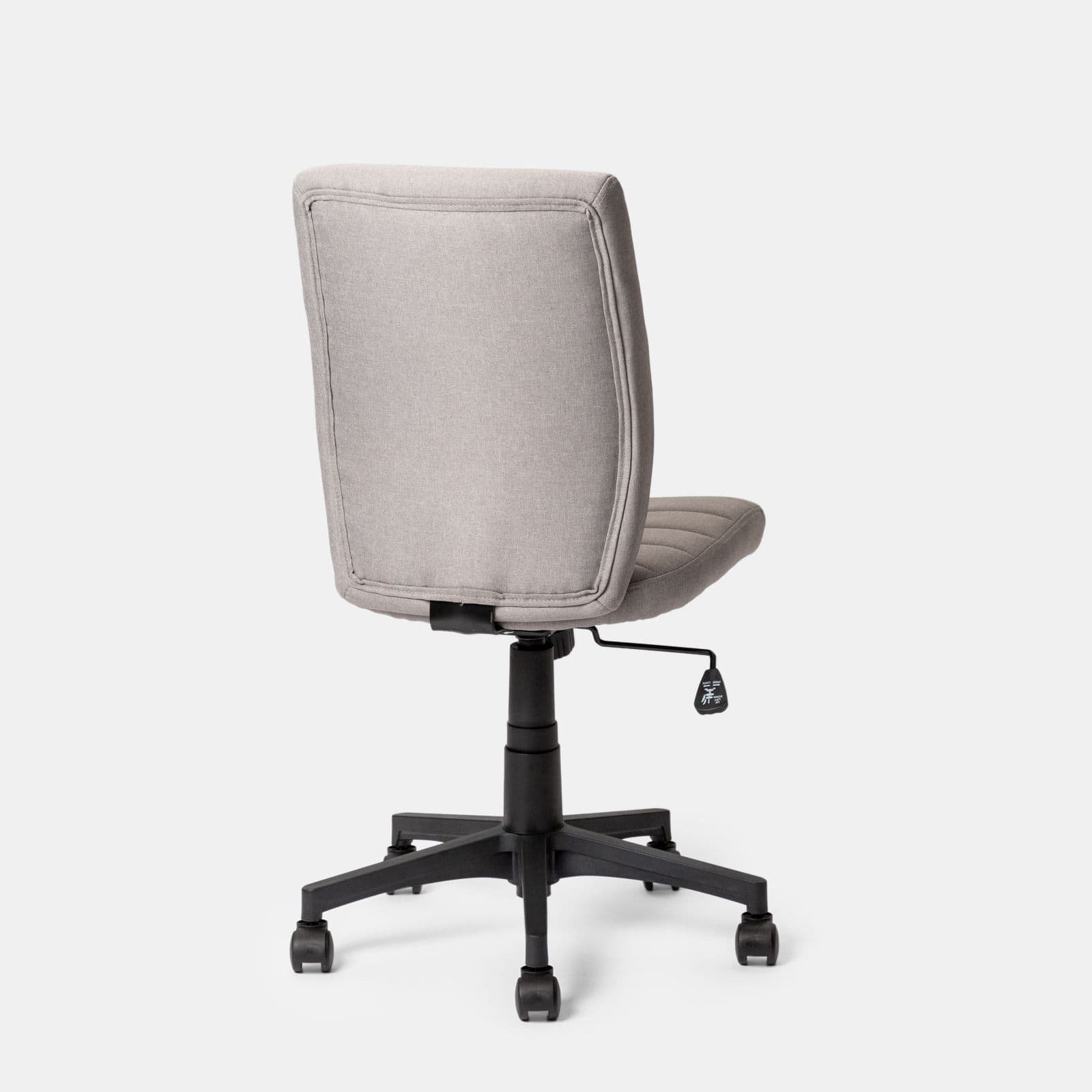 Sedia girevole da ufficio in tessuto grigio chiaro con altezza regolabile e base in nylon - Tamara