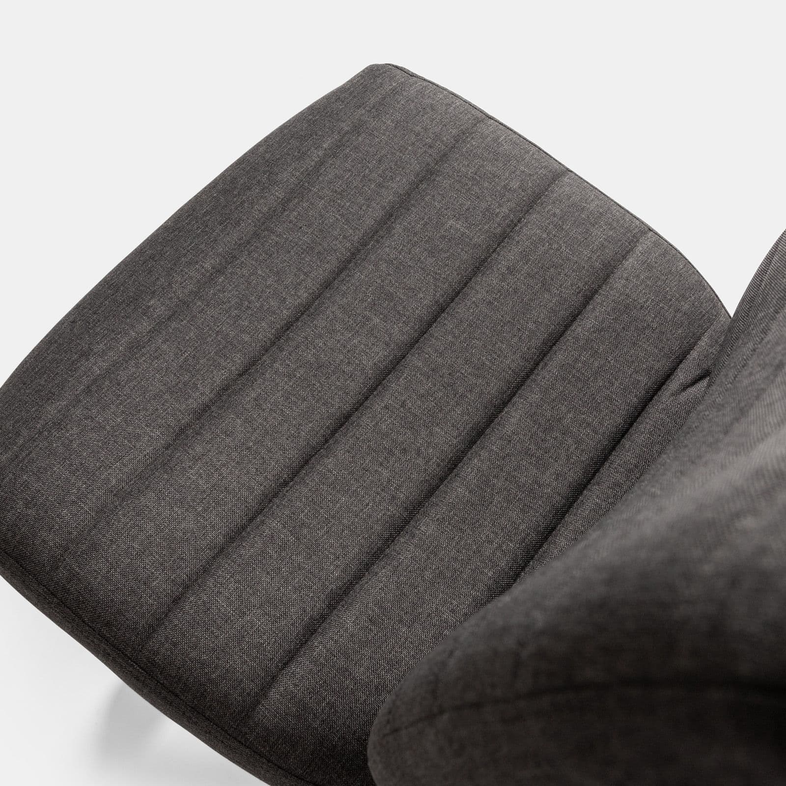Sedia girevole da ufficio in tessuto grigio con altezza regolabile e base in nylon - Tamara