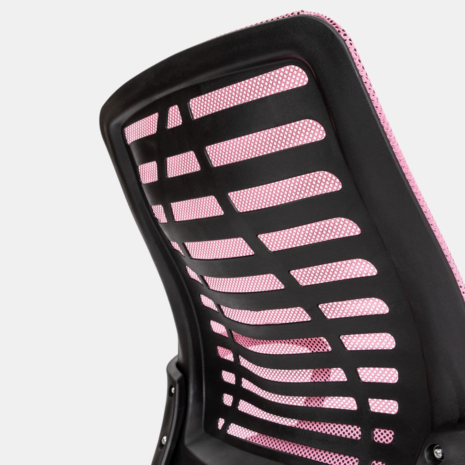 Sedia da ufficio girevole in tessuto mesh nero e schienale traspirante rosa - Storex