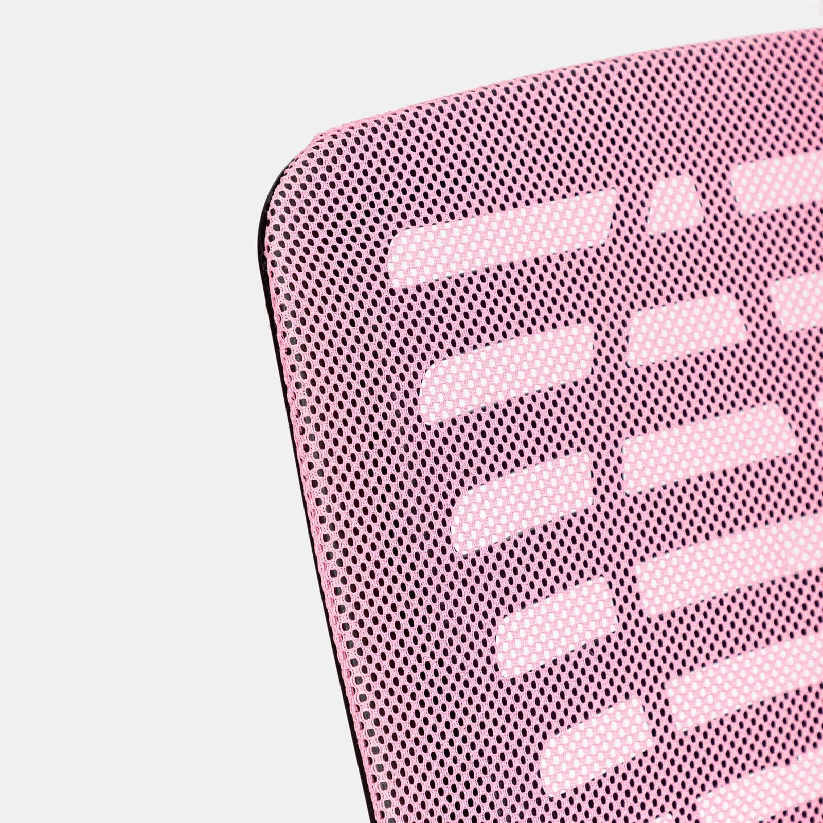 Sedia da ufficio girevole in tessuto mesh nero e schienale traspirante rosa - Storex
