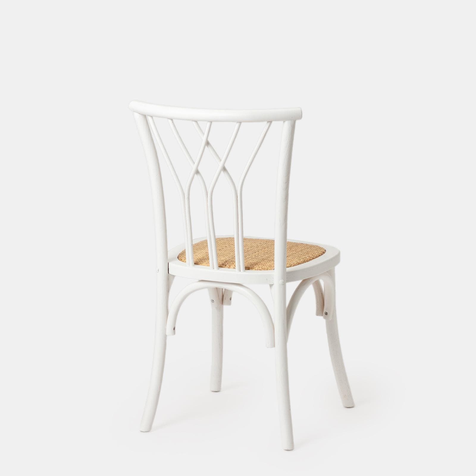 Sedia in legno di olmo bianco con seduta in rattan - Aymit