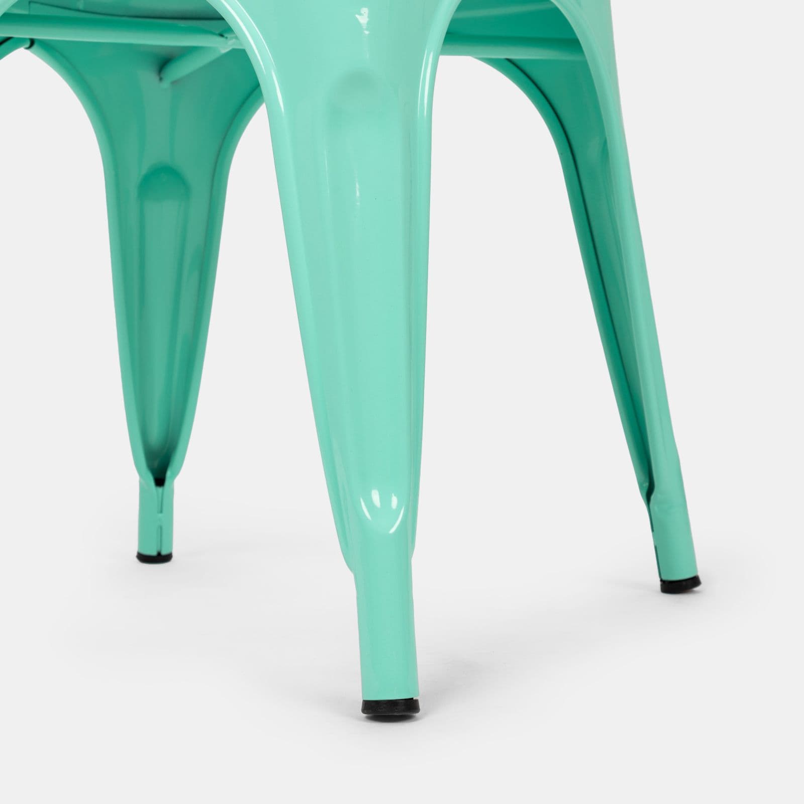 Sedia impilabile stile industrial in metallo verde acqua - Farley