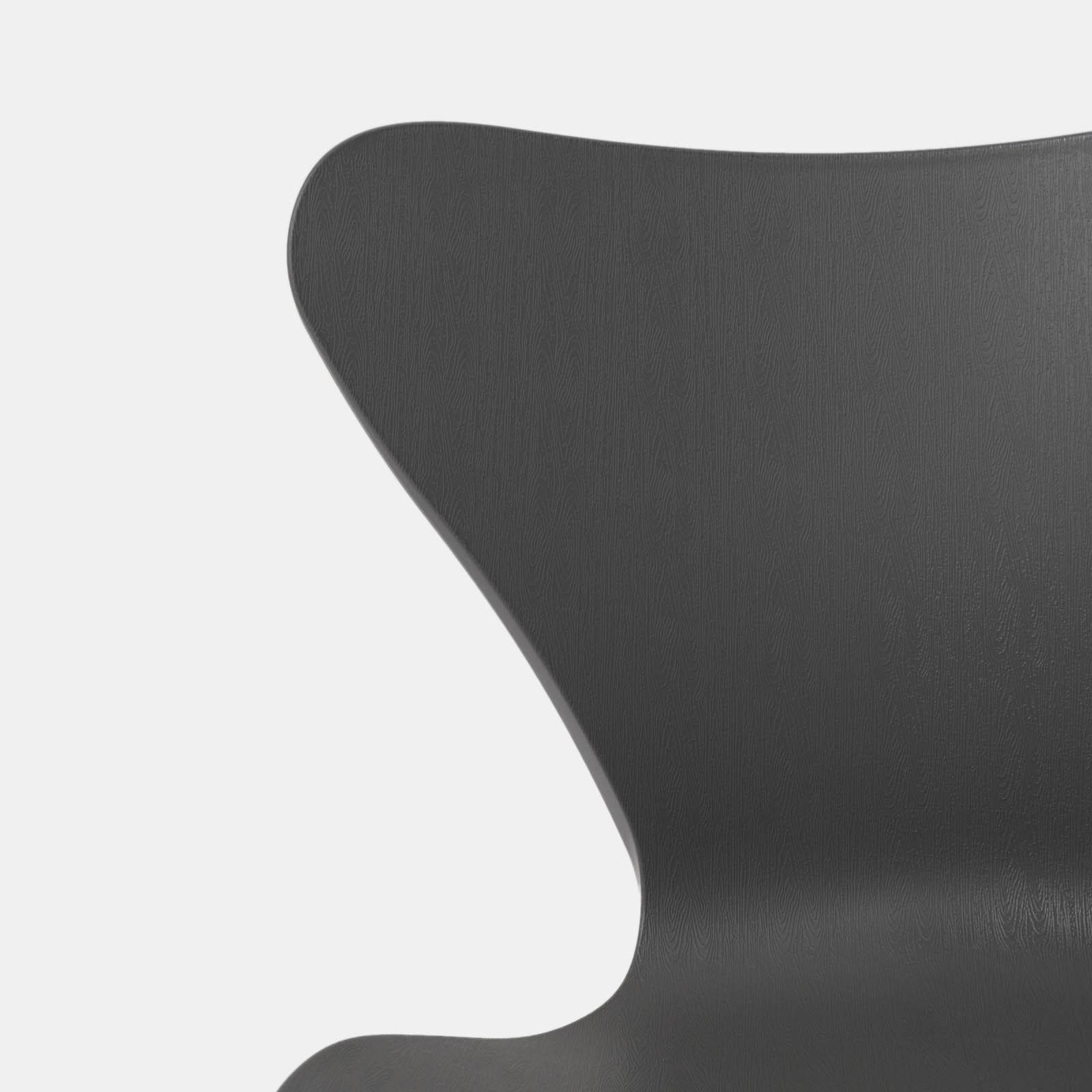 Sedia impilabile in polipropilene grigio con seduta effetto legno e gambe in metallo nero - Dolly