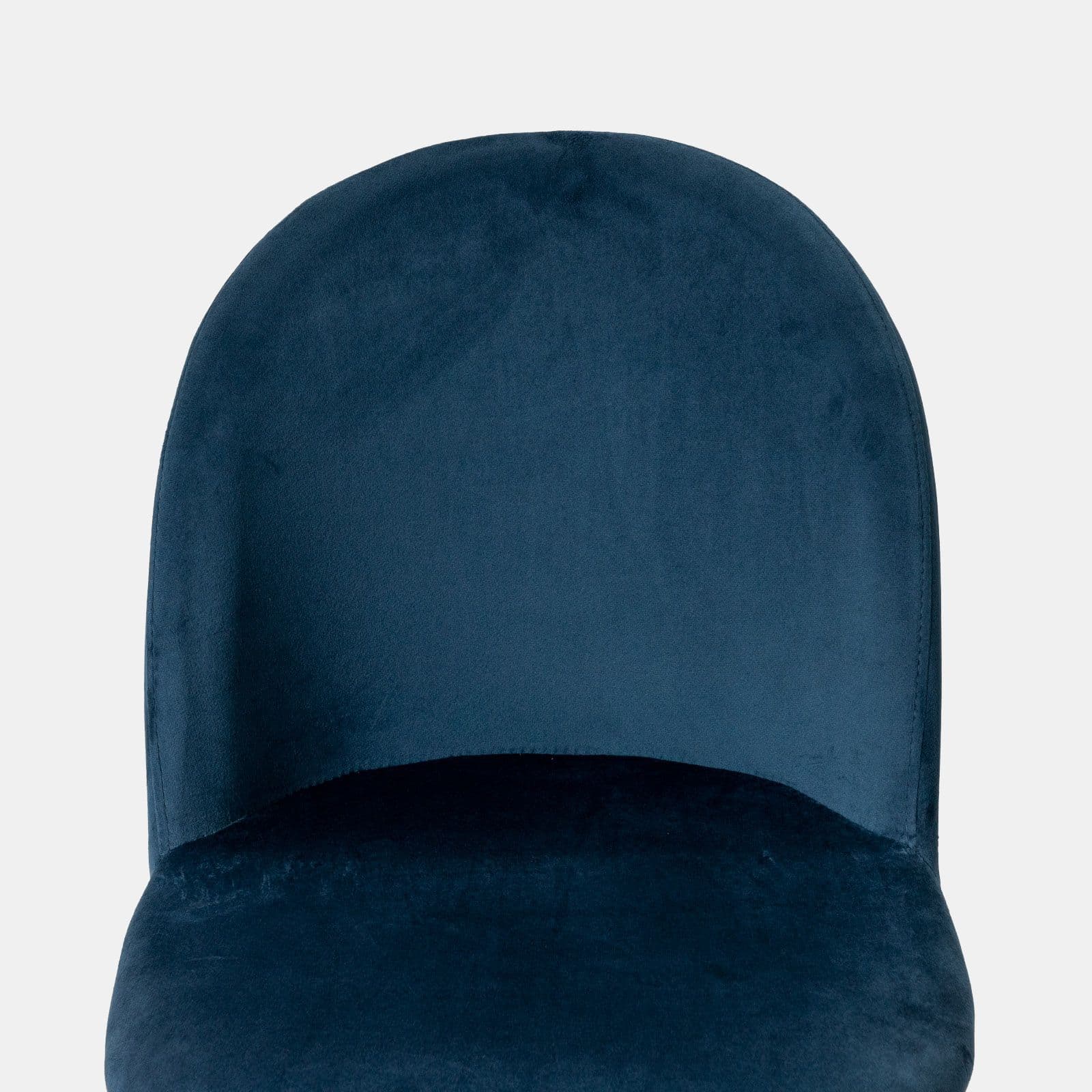 Sedia in velluto blu petrolio con gambe in metallo finitura oro - Zilla