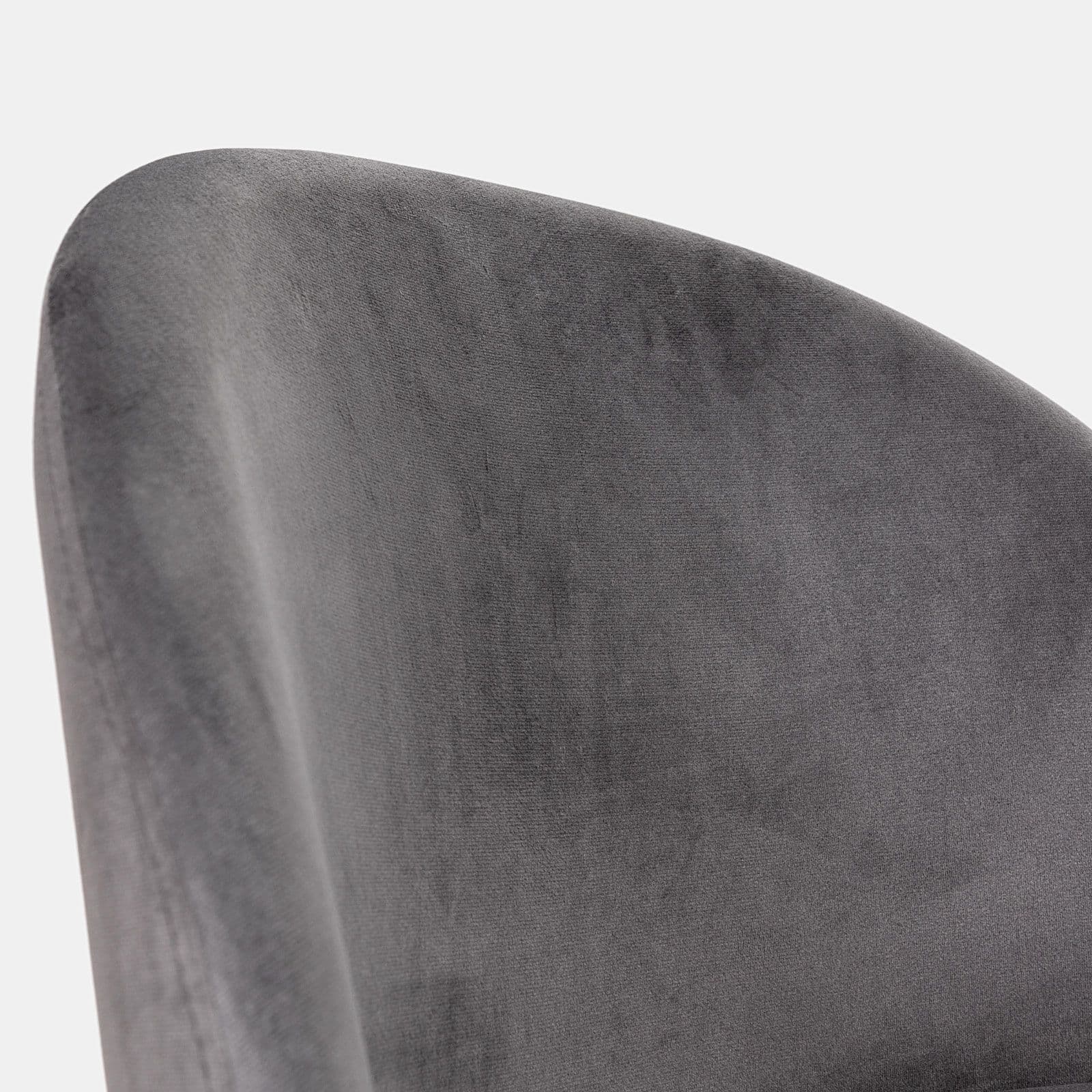 Sedia in velluto grigio con gambe oro - Melt
