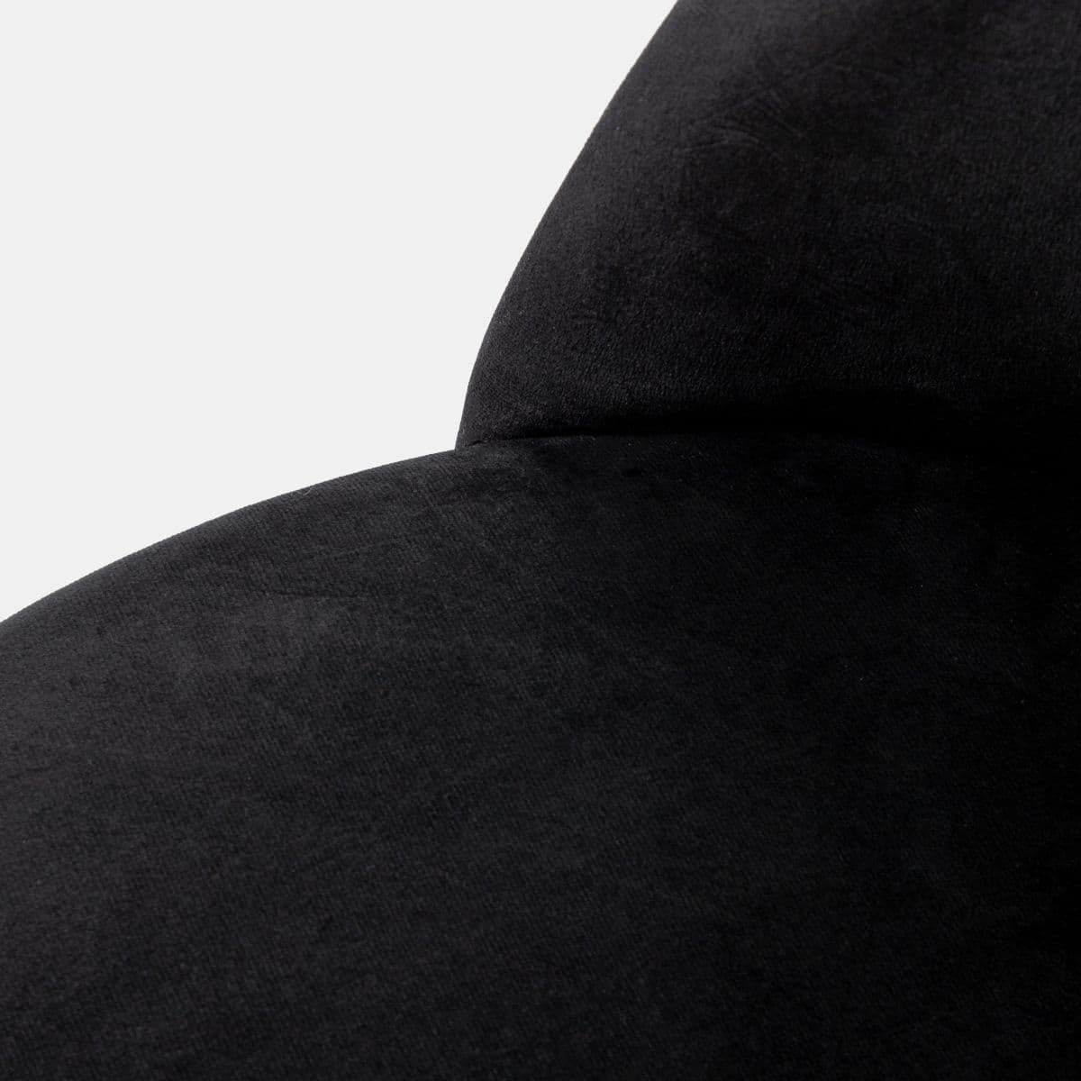 Sedia in velluto nero con gambe oro - Melt