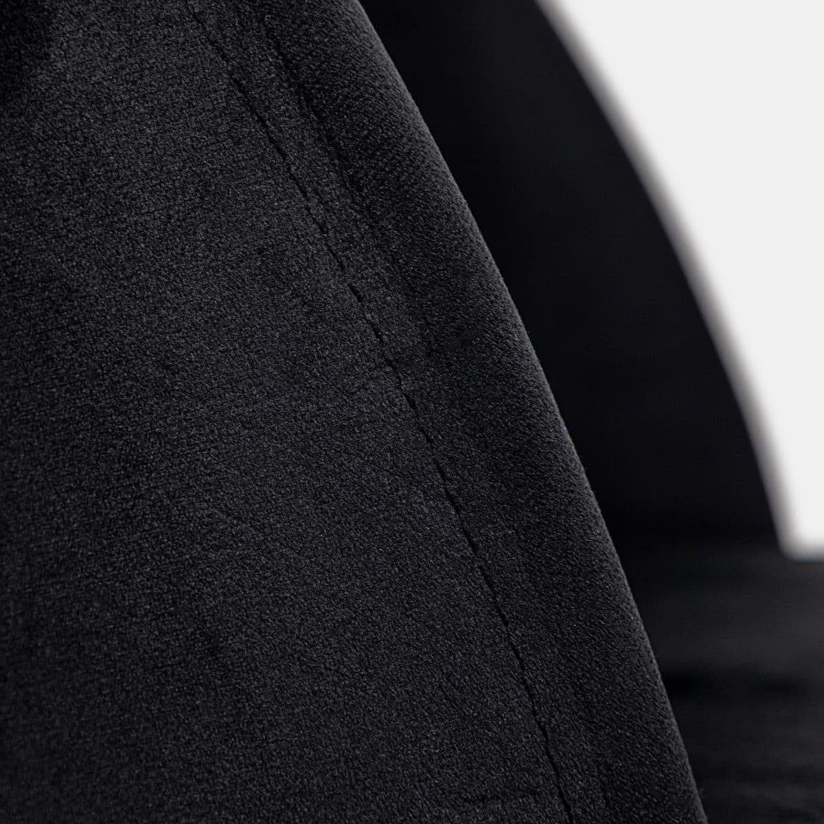Sedia in velluto nero con gambe oro - Melt