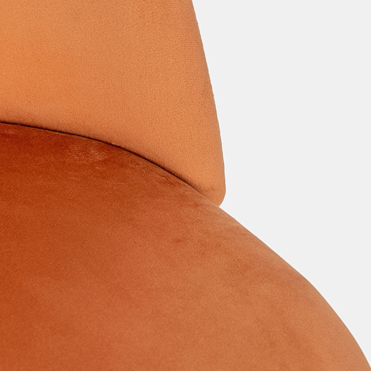 Sedia in velluto ruggine con gambe oro - Melt